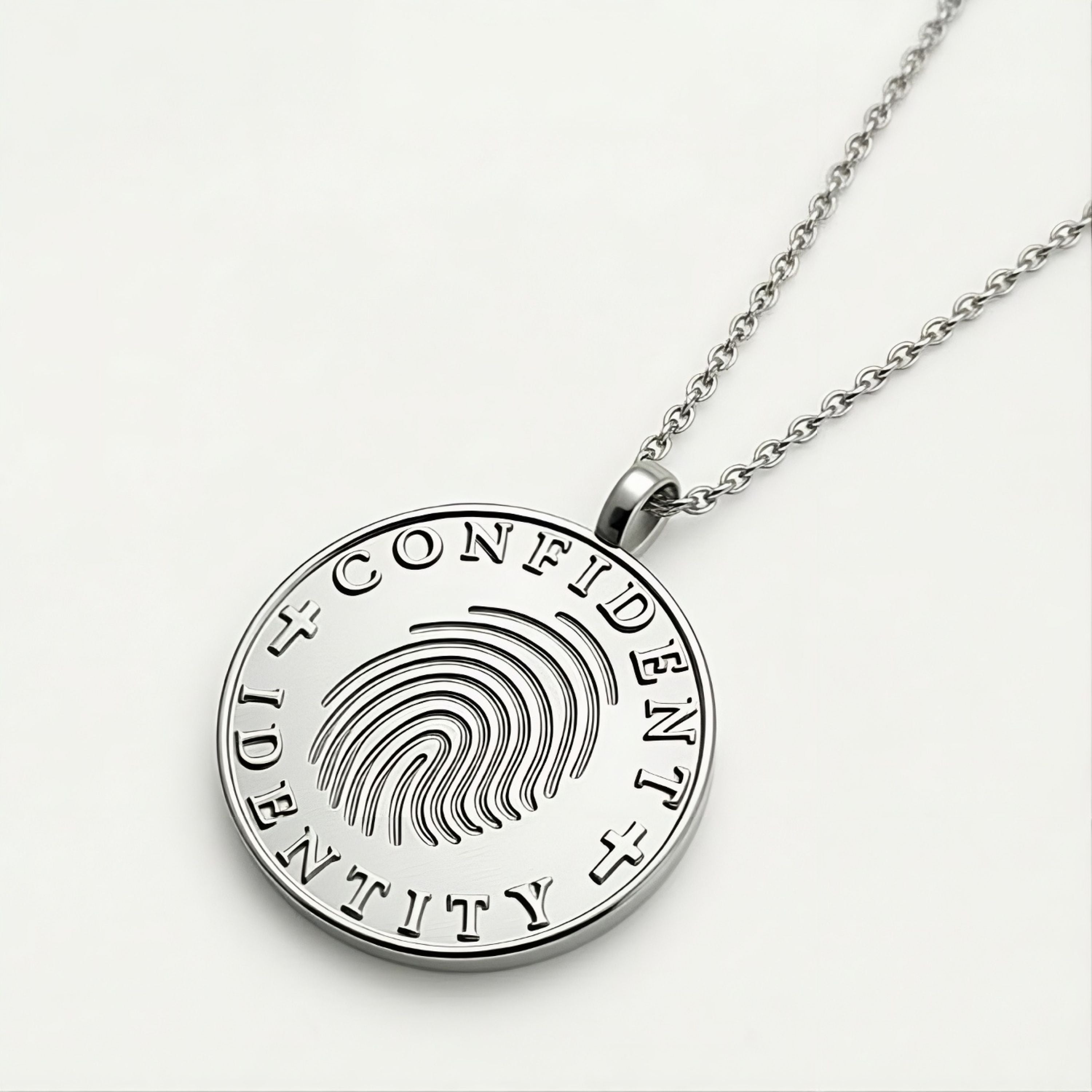 Confident Identity Sterling Silver Coin Necklace