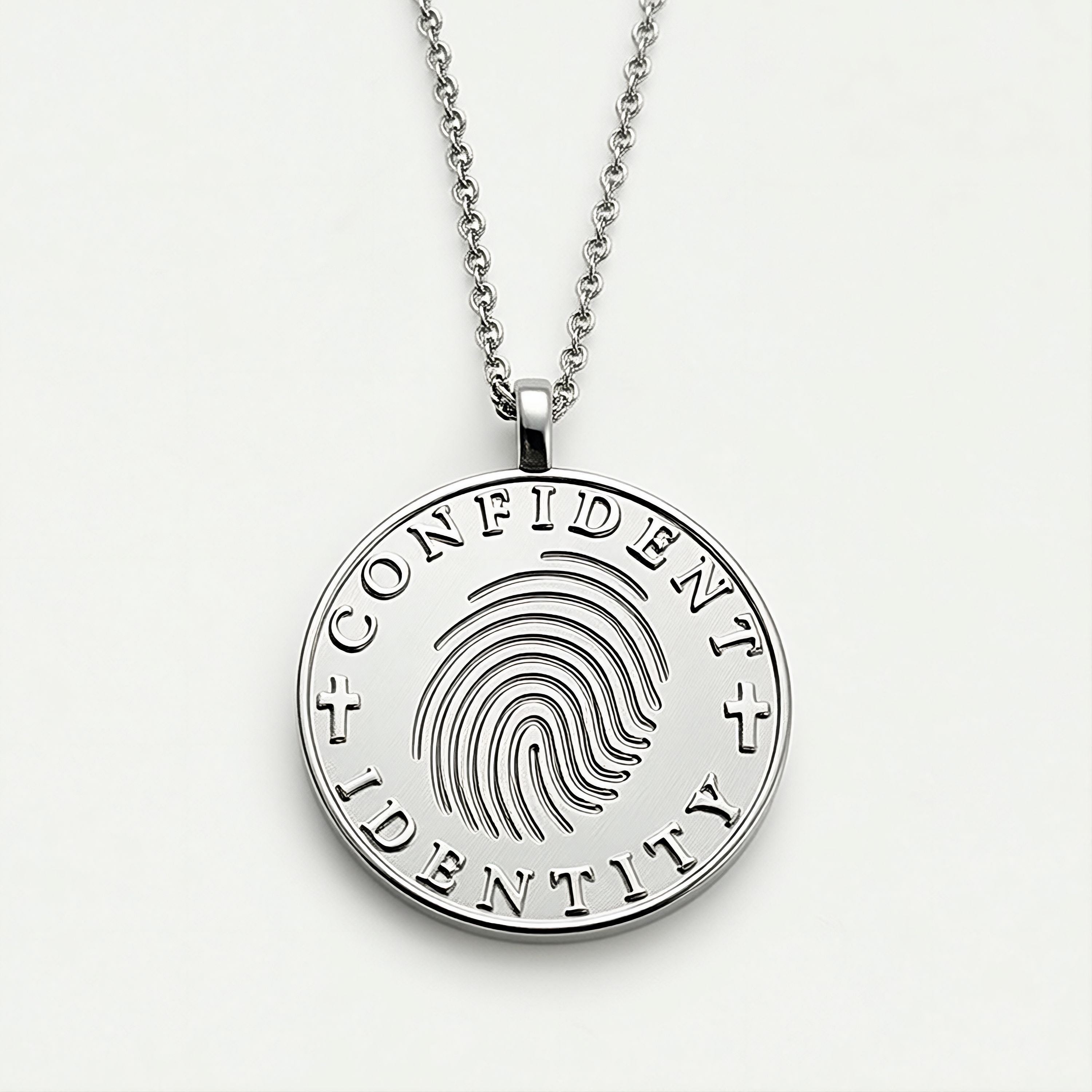 Confident Identity Sterling Silver Coin Necklace