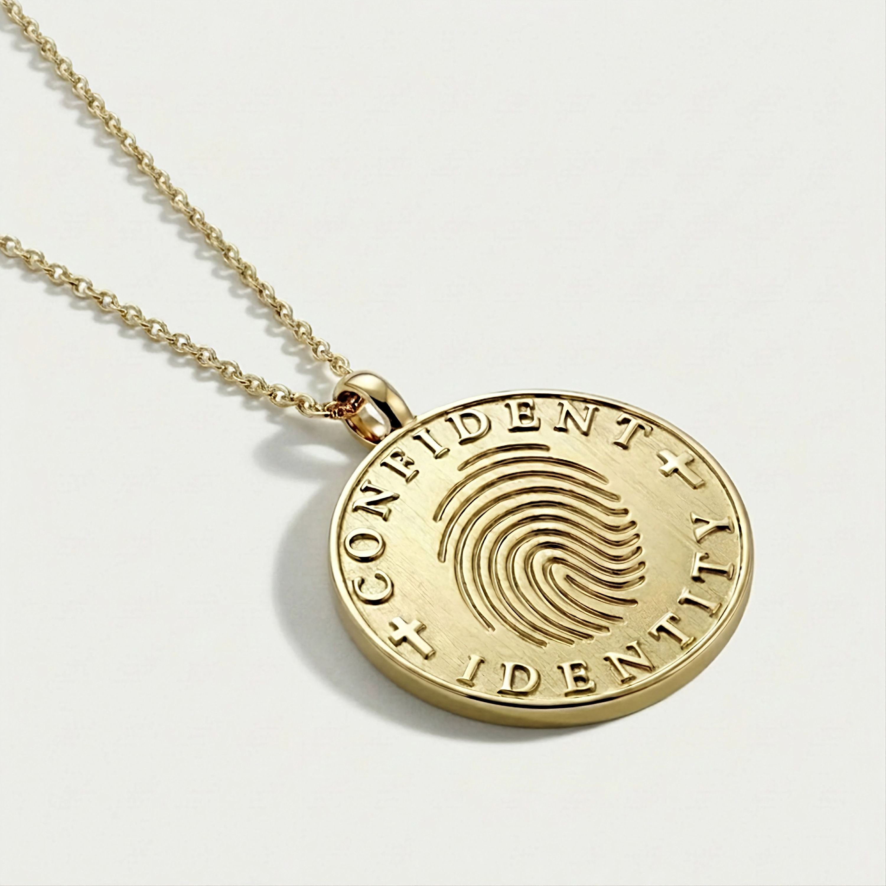 Confident Identity Gold Vermeil Coin Necklace