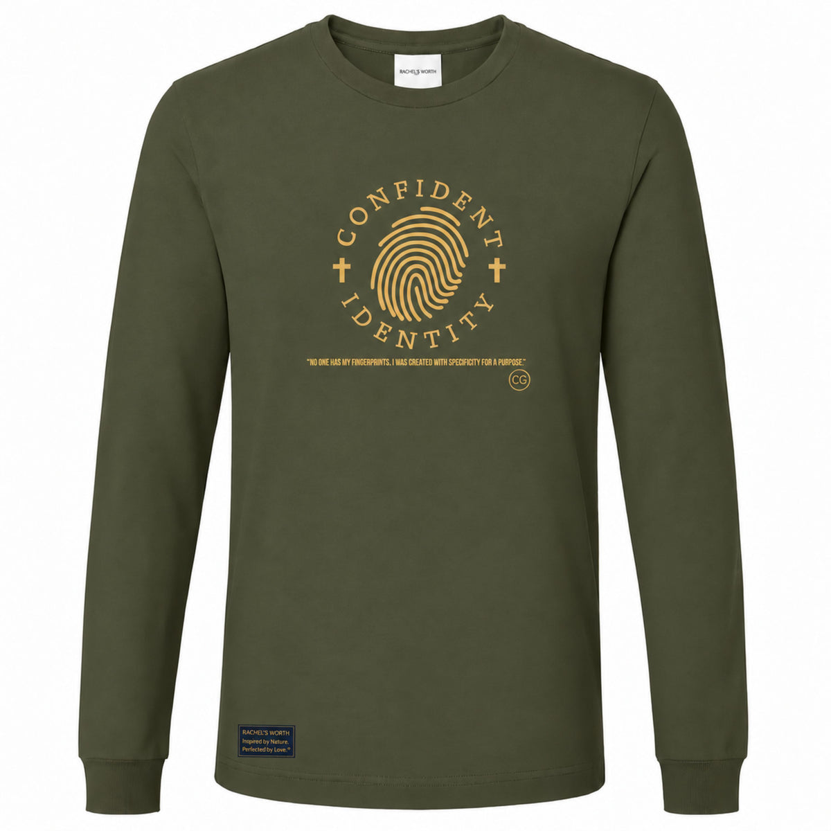 Camiseta de manga larga cruzada de identidad segura