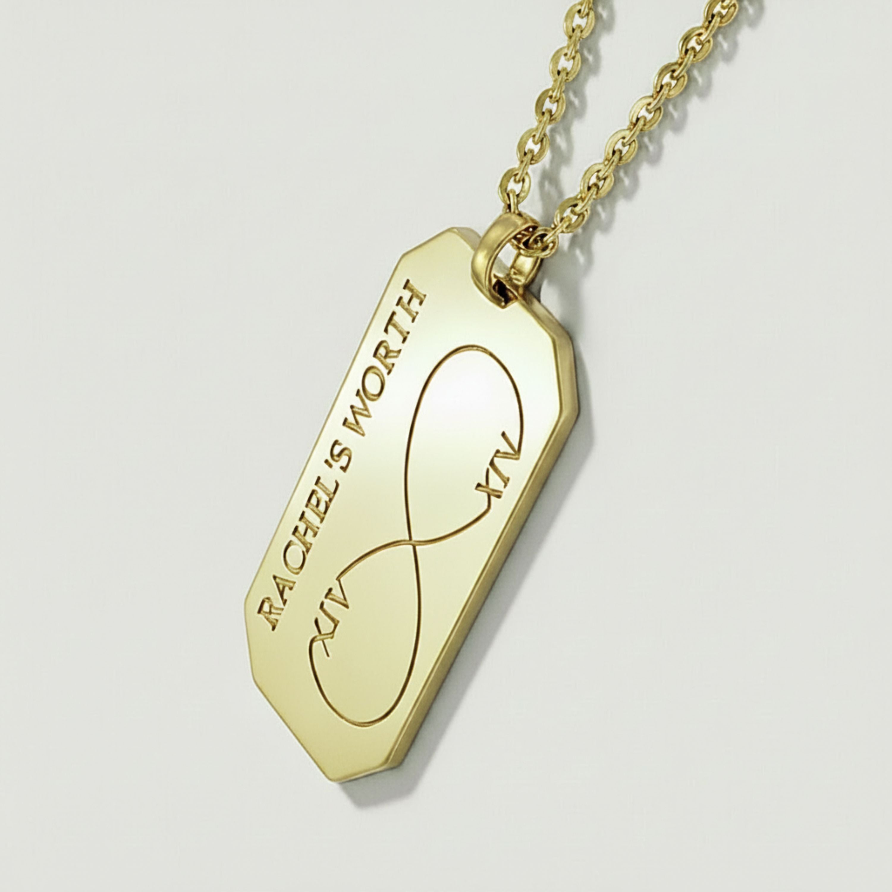 Collar con colgante de oro infinito