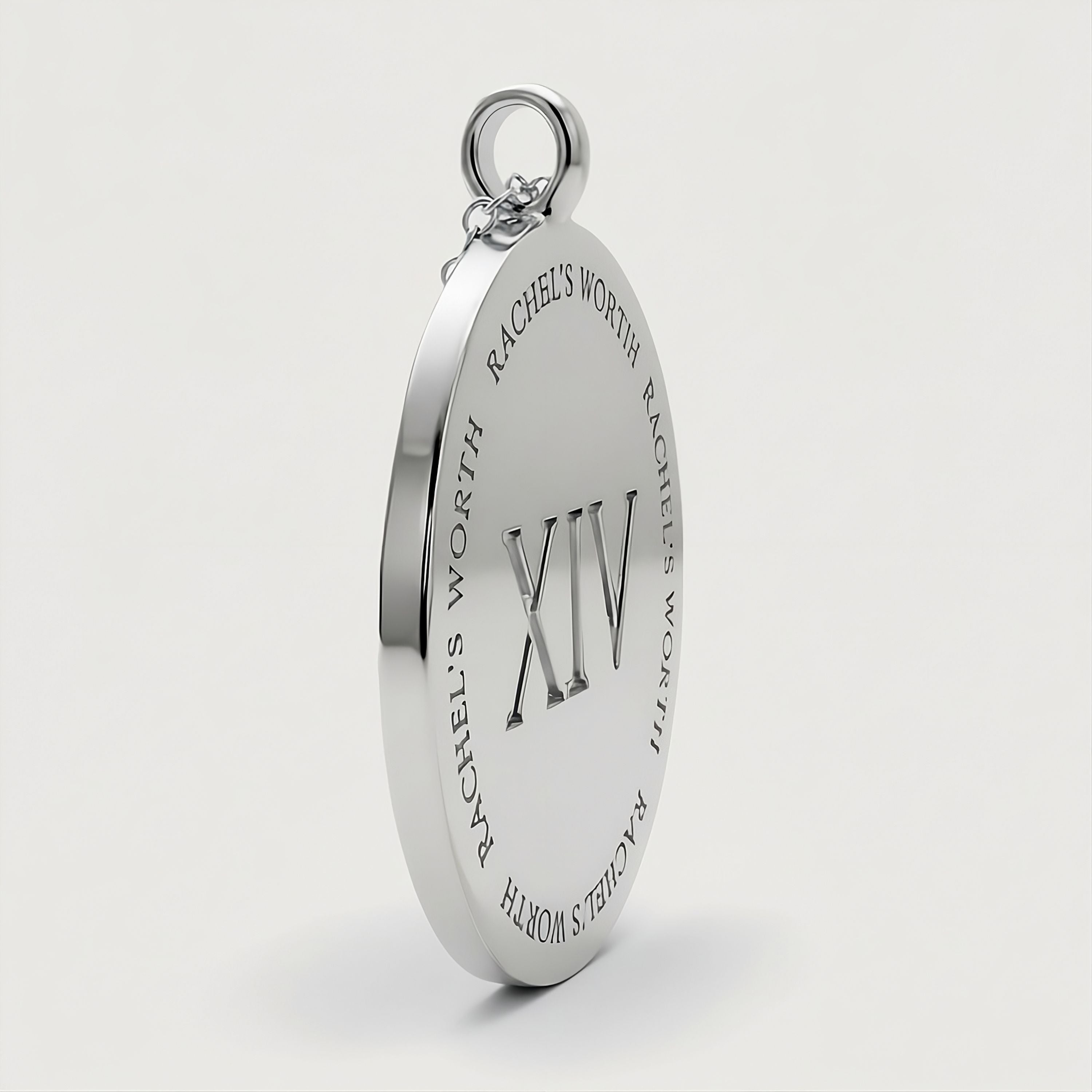 XIV (14) Sterling Silver Coin Necklace