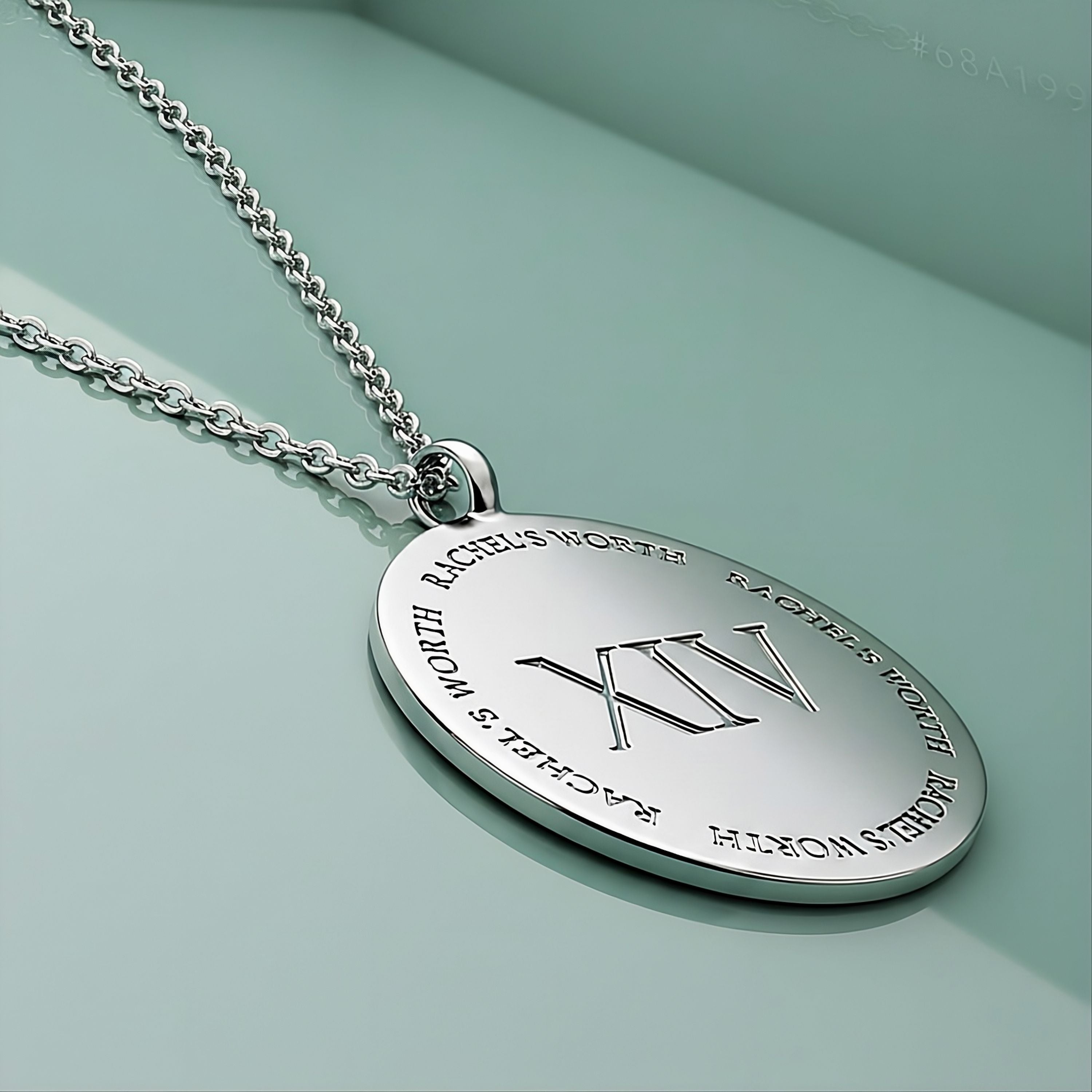 XIV (14) Sterling Silver Coin Necklace