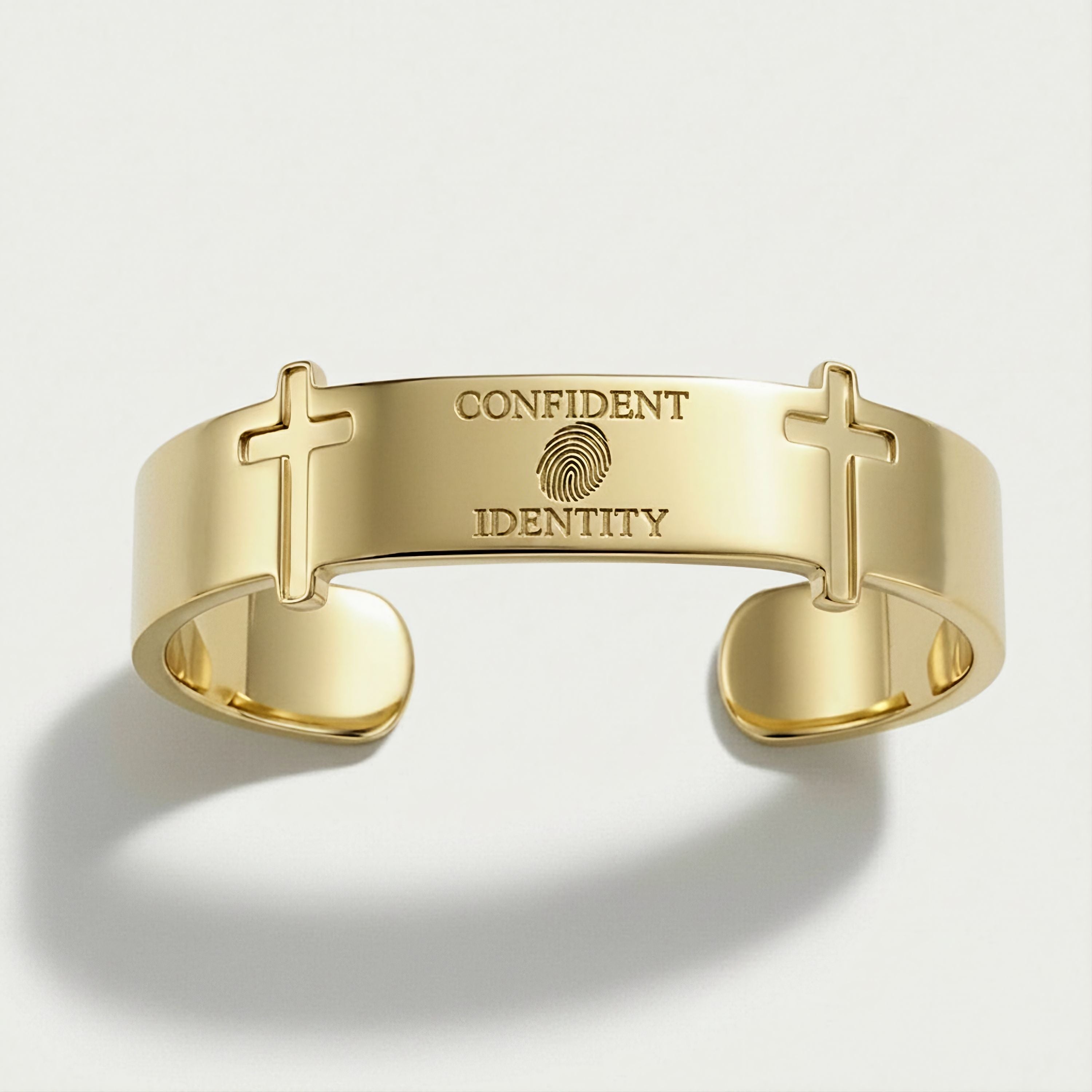 Confident Identity Gold Cuff Bracelet