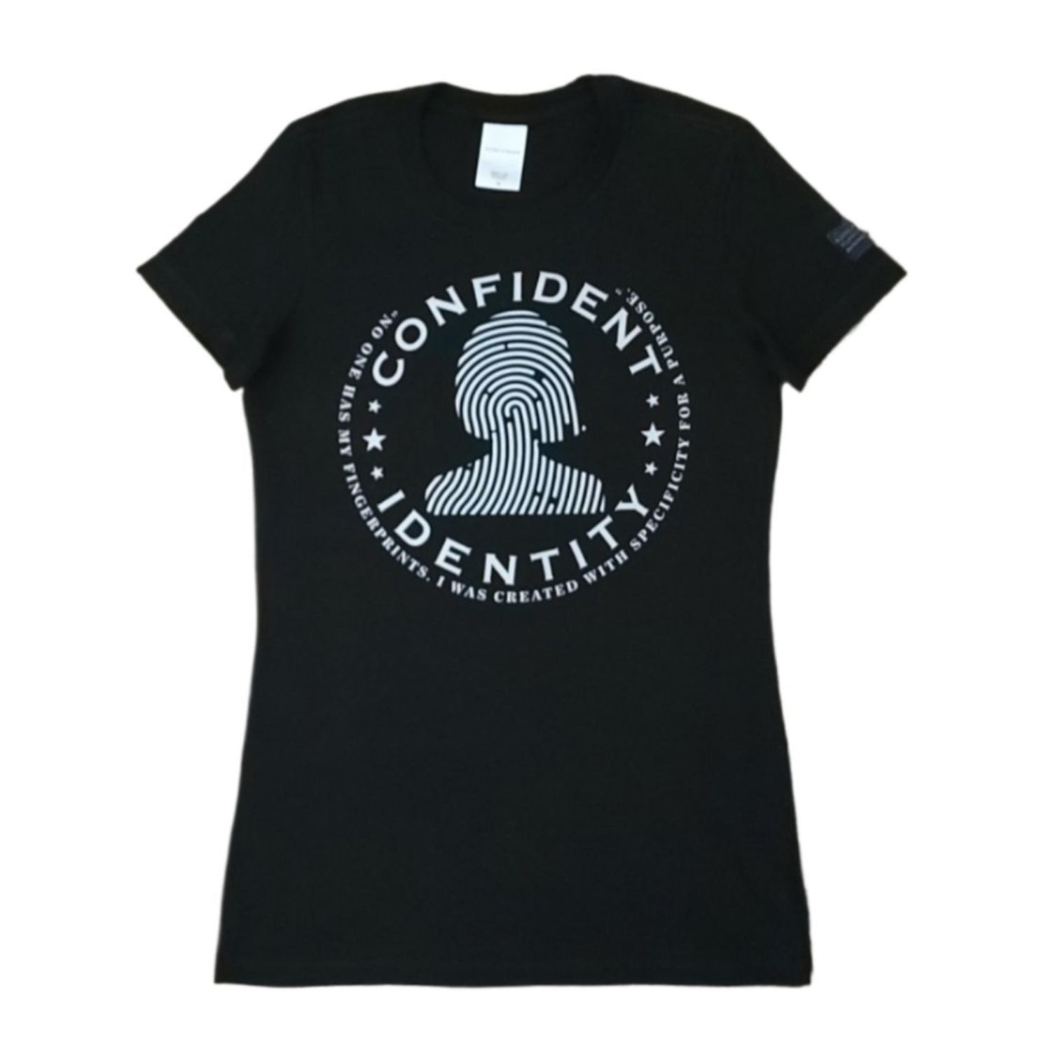 Confident Identity Black Slim Fit Short Sleeve Tee
