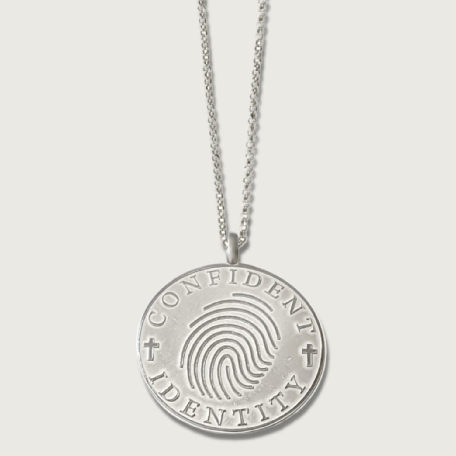 Rachel's Worth Confident Identity Sterling Silver Coin Necklace