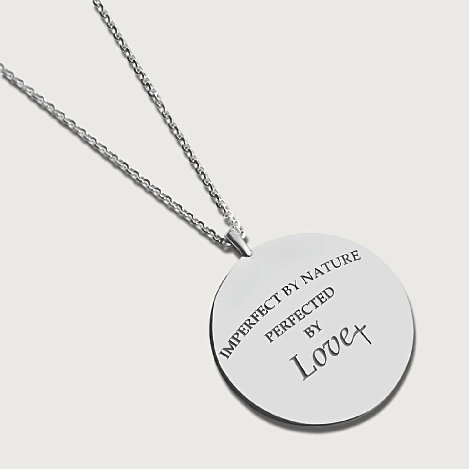 Rachel's Worth Sterling Silver Perfected by Love Coin Necklace