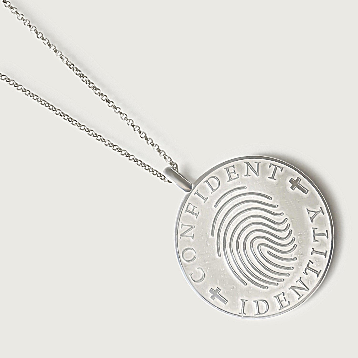 Confident Identity Sterling Silver Coin Necklace