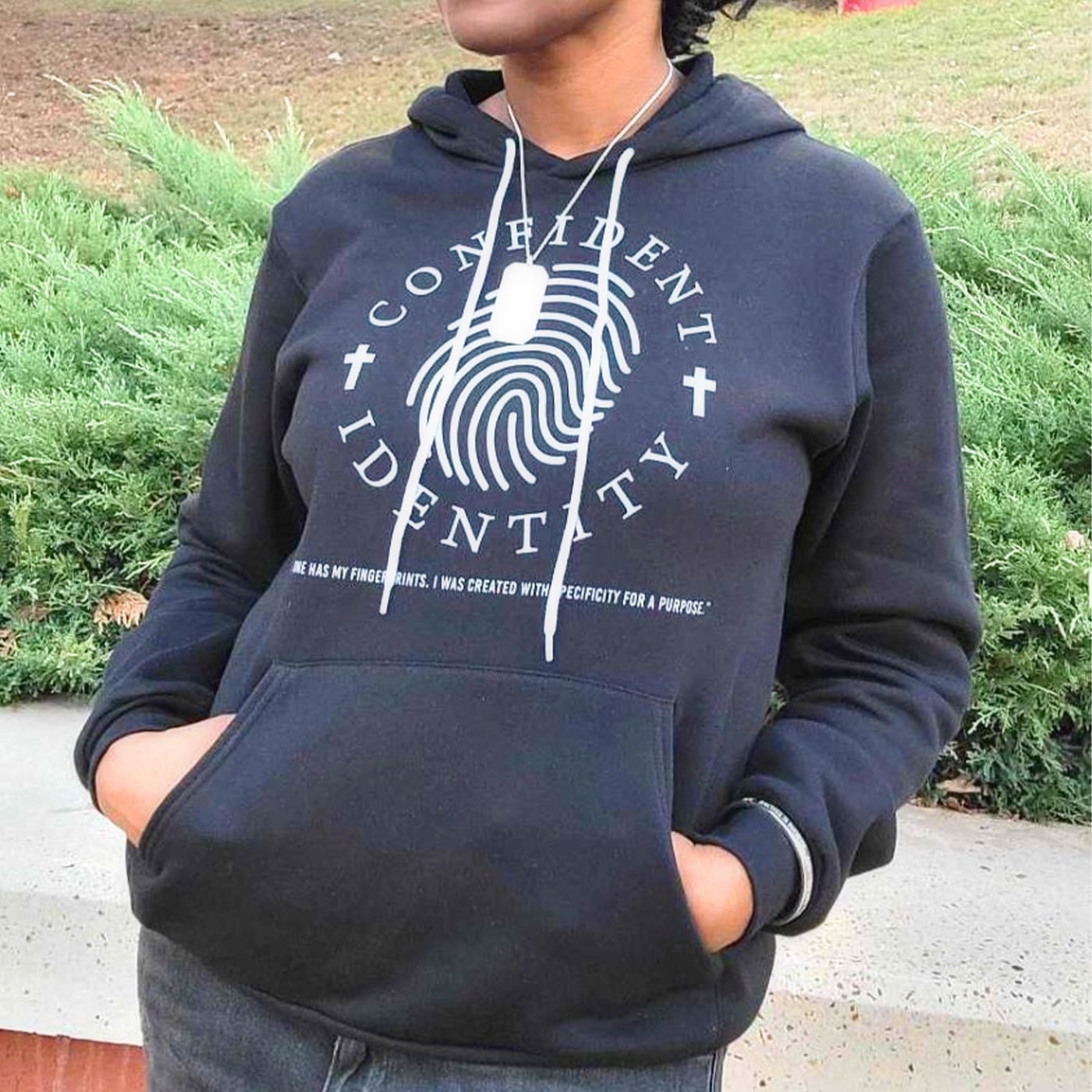 Confident Identity Cross Women's Christian Hoodie