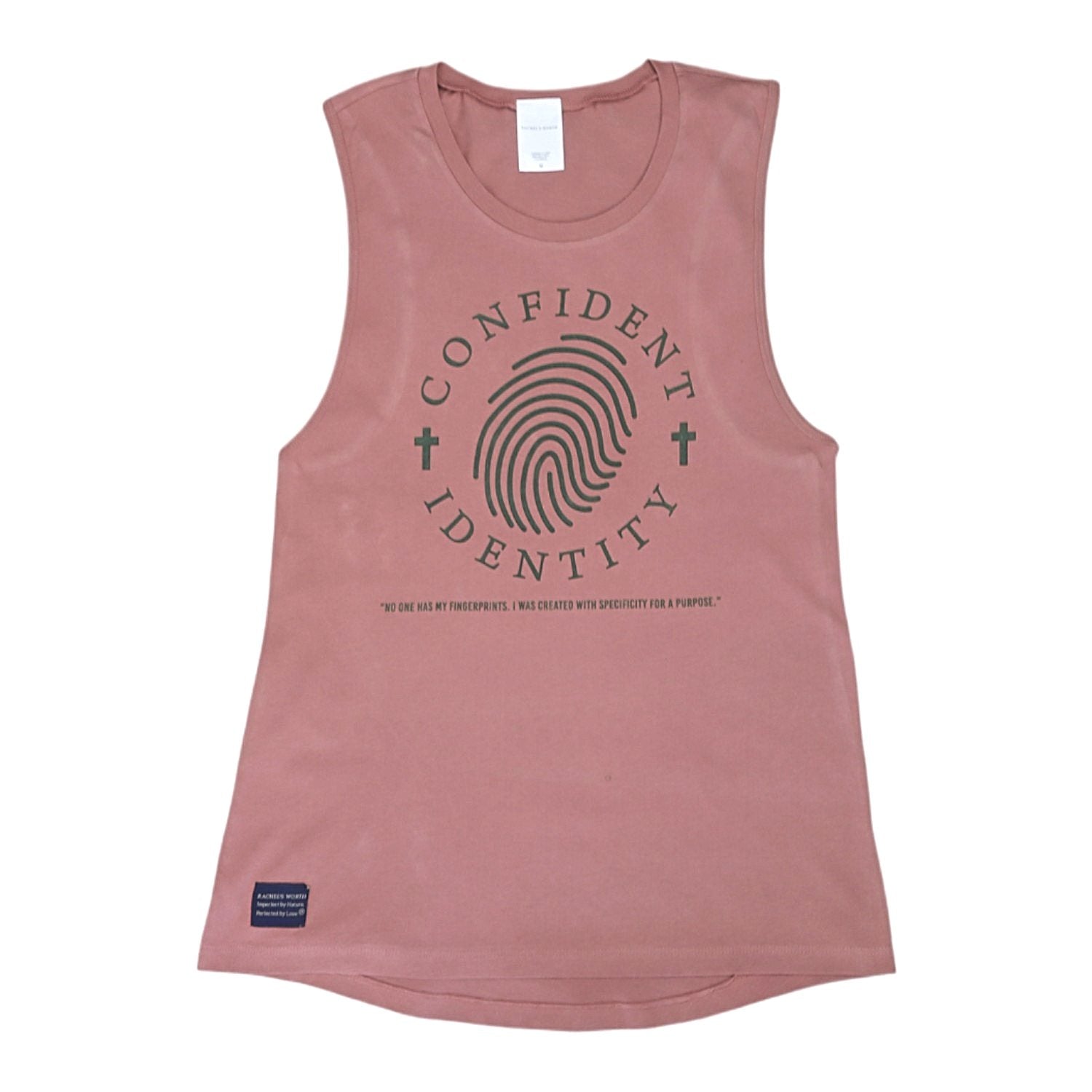 Confident Identity Sleeveless Mauve Pink Tank Shirt
