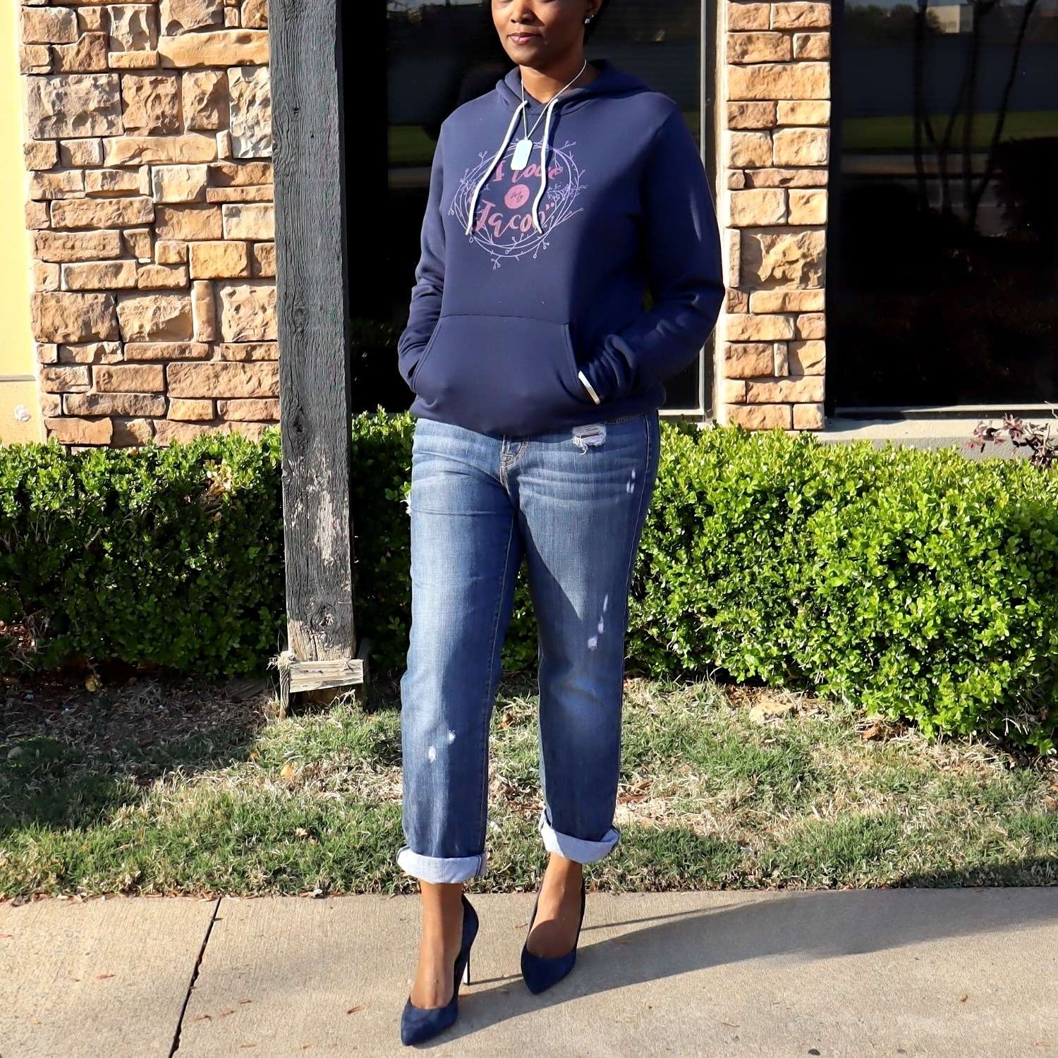 I love My "Jacob" Reef Navy Hoodie Style