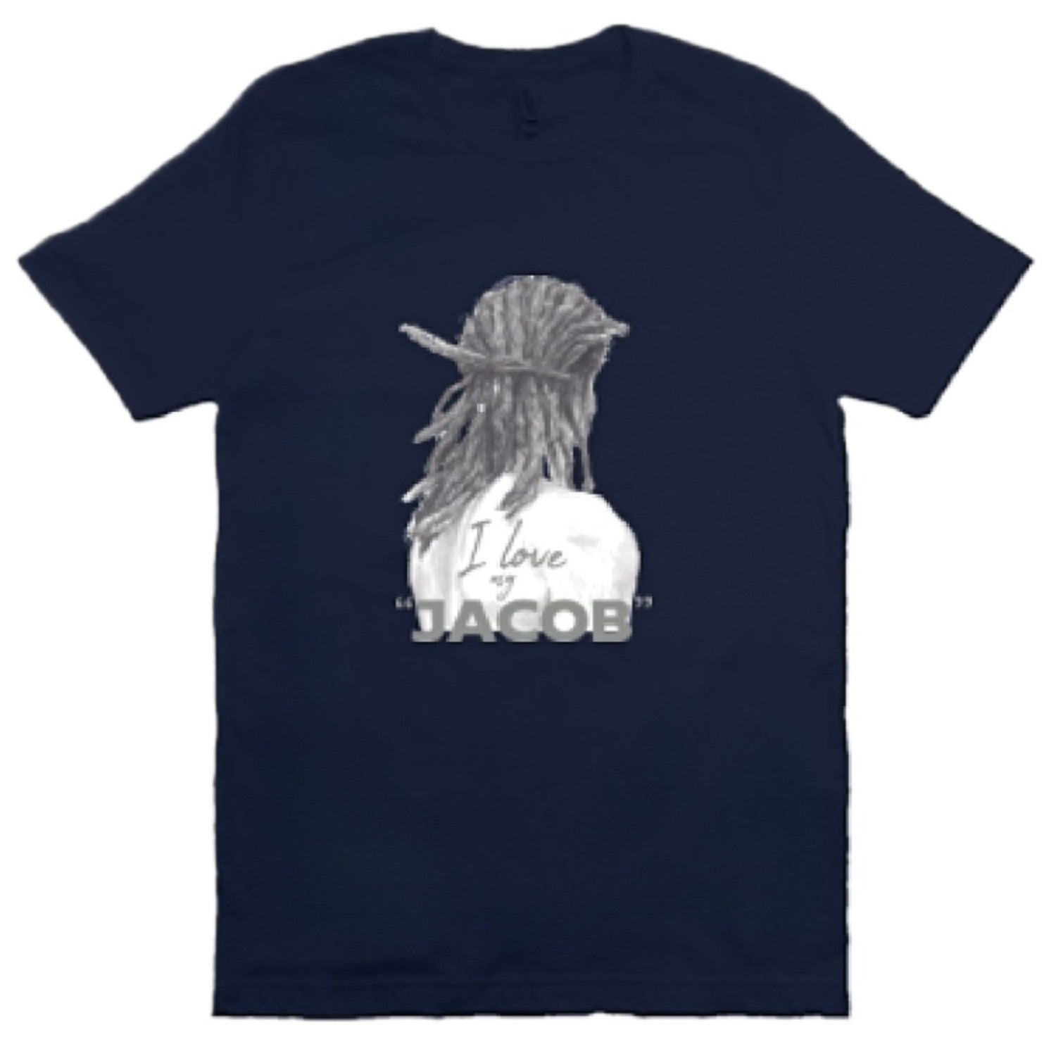 I Love My "Jacob" Short Sleeve Navy T-Shirt