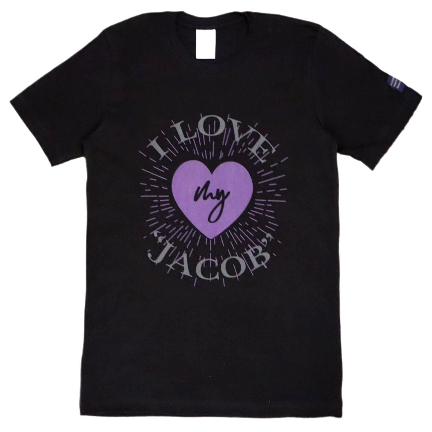 I Love My "Jacob" Sparks Black Short Sleeve T-Shirt