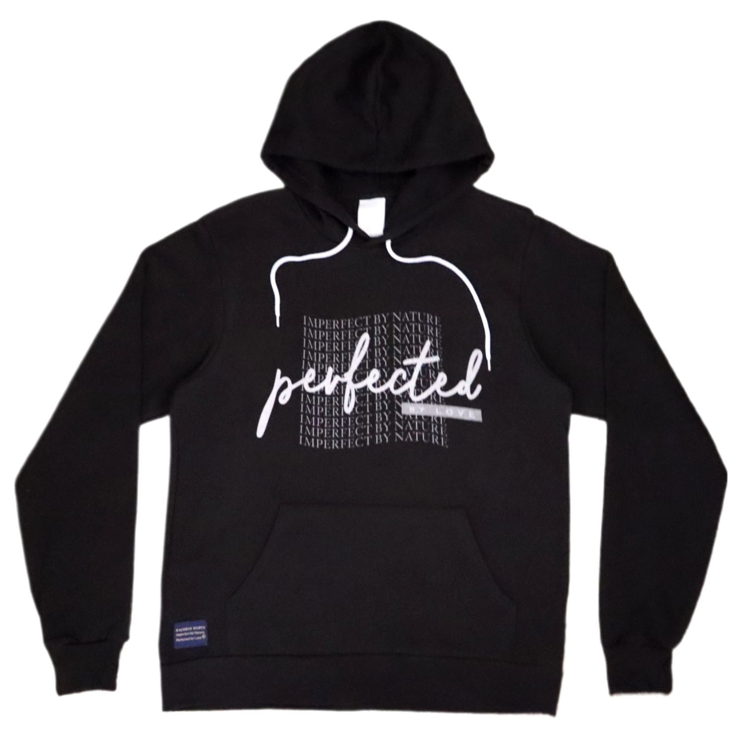 Imperfect by Nature, Perfected by Love Wave Black Hoodie