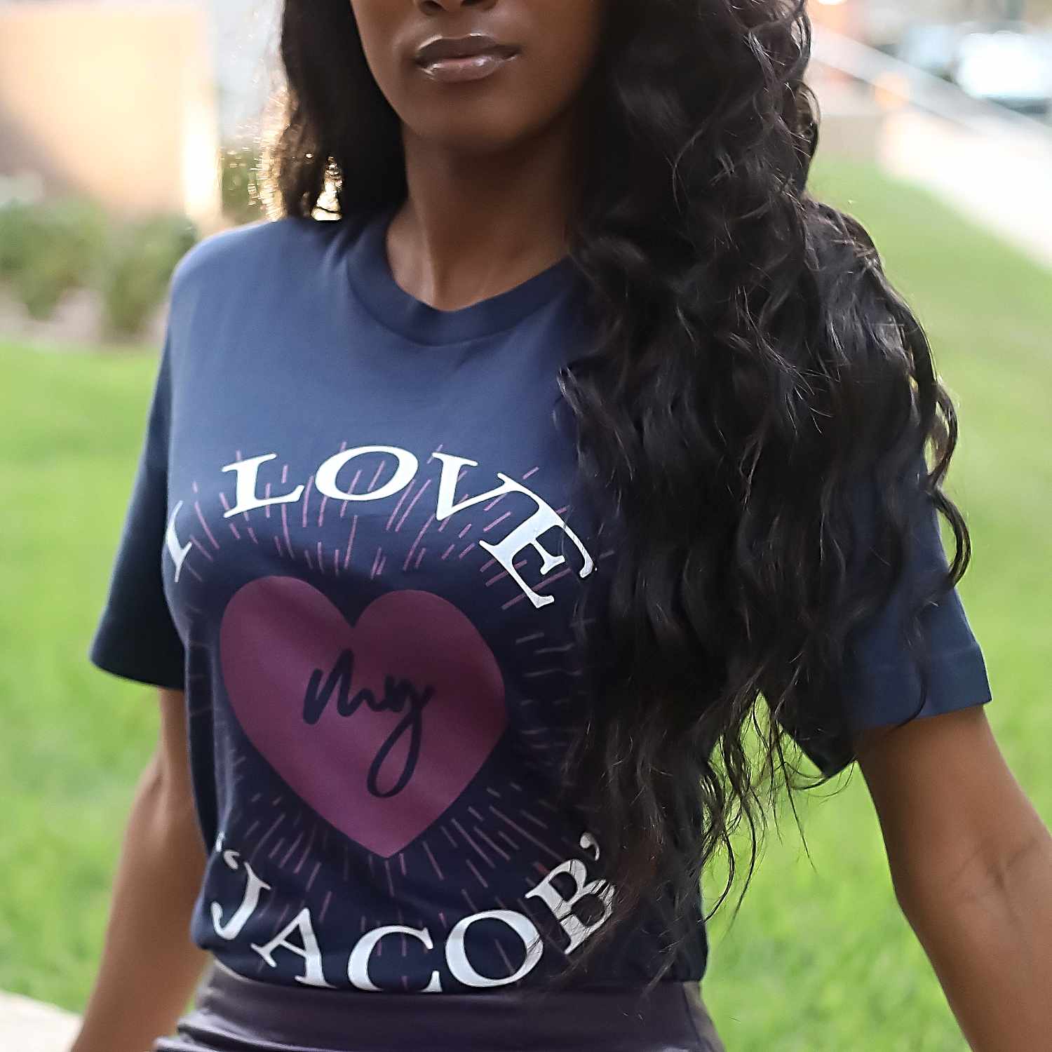Navy Sparks I Love My "Jacob" Short Sleeve Tee Style