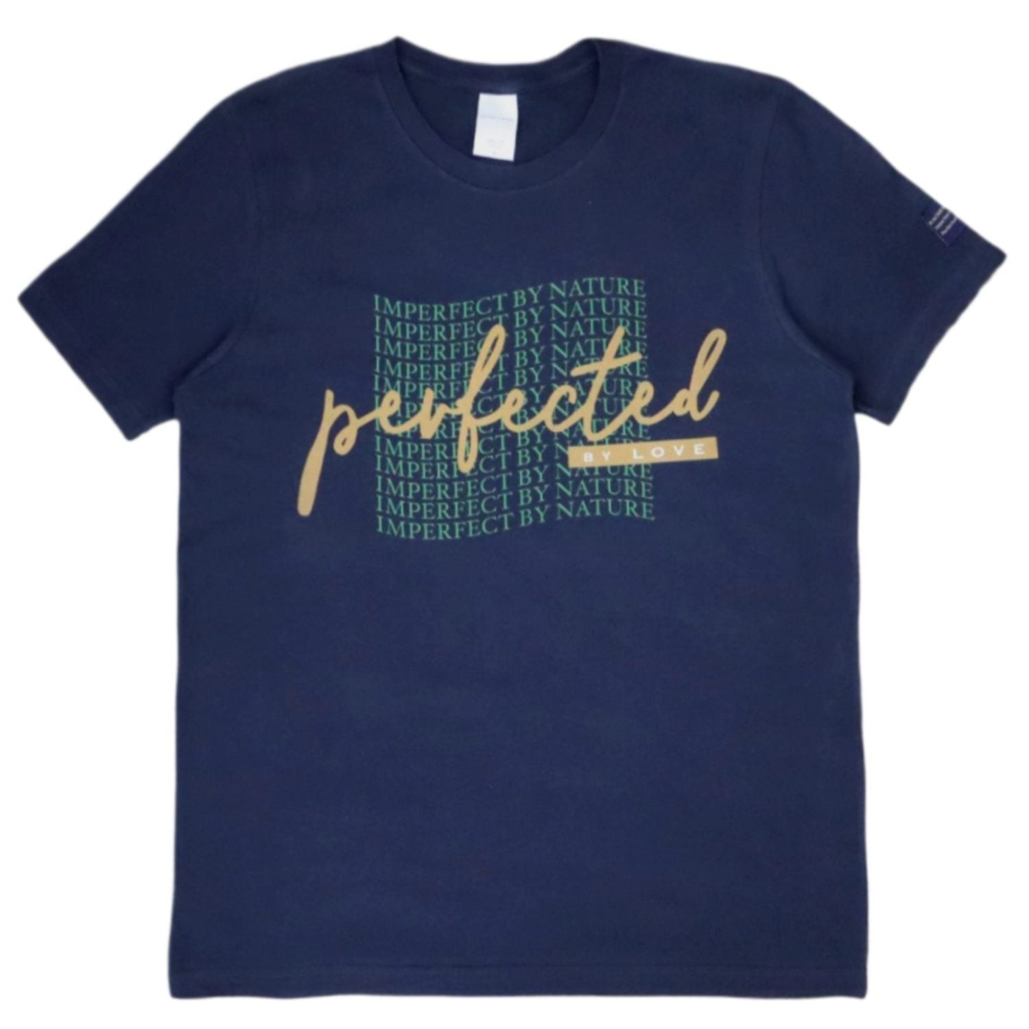 Perfected by Love Short Sleeve Wave Navy Shirt