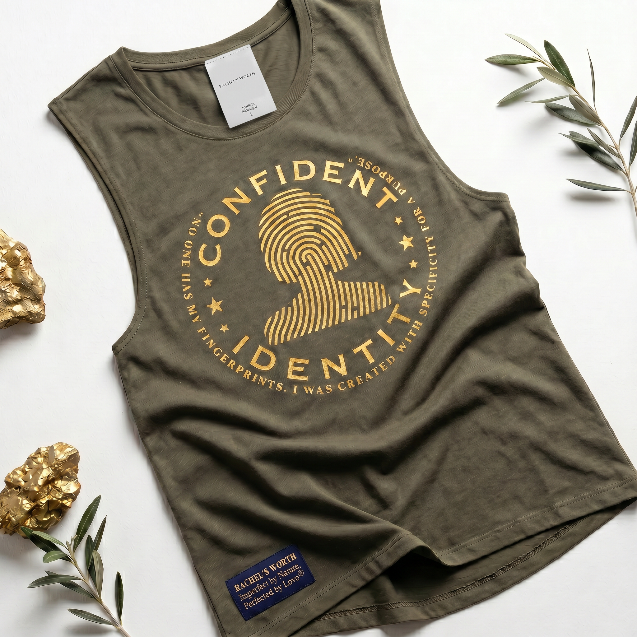 Rachel’s Worth women’s tank top with inspirational Christian fashion and confident style.