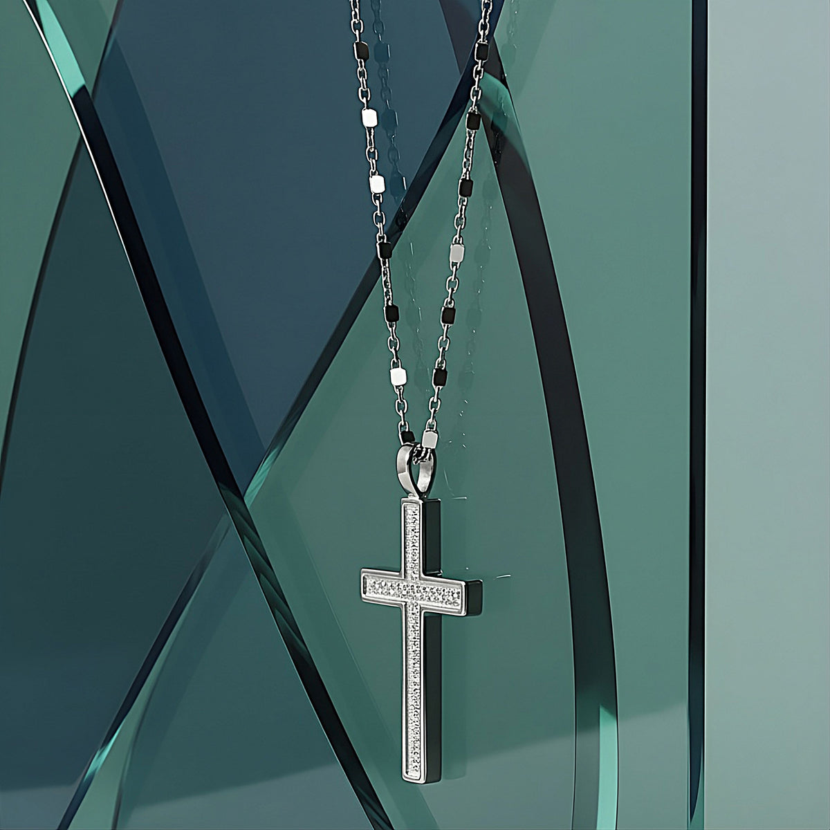 Rachel's Worth Sterling Silver Cross Necklace inspired by Christ's redeeming love and timeless faith.