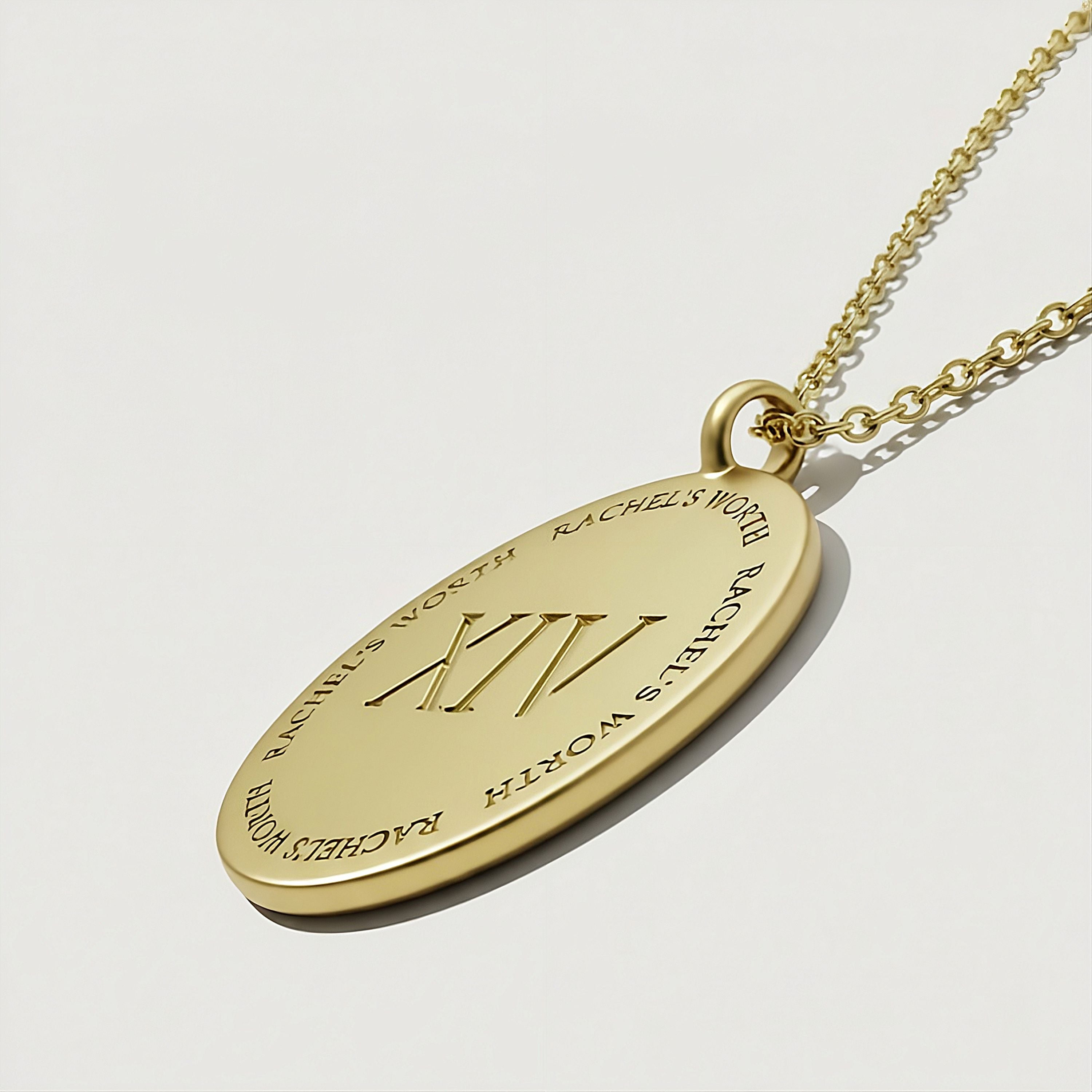 XIV Gold Vermeil Coin Necklace