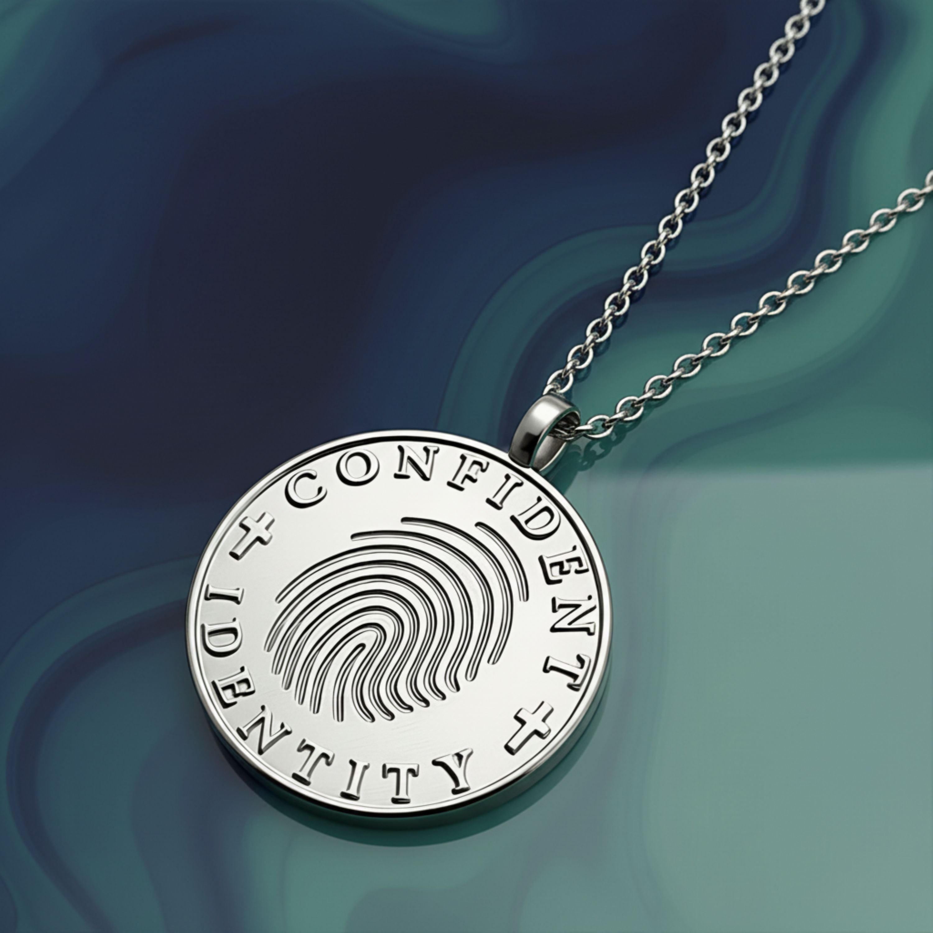 Confident Identity Sterling Silver Coin Necklace