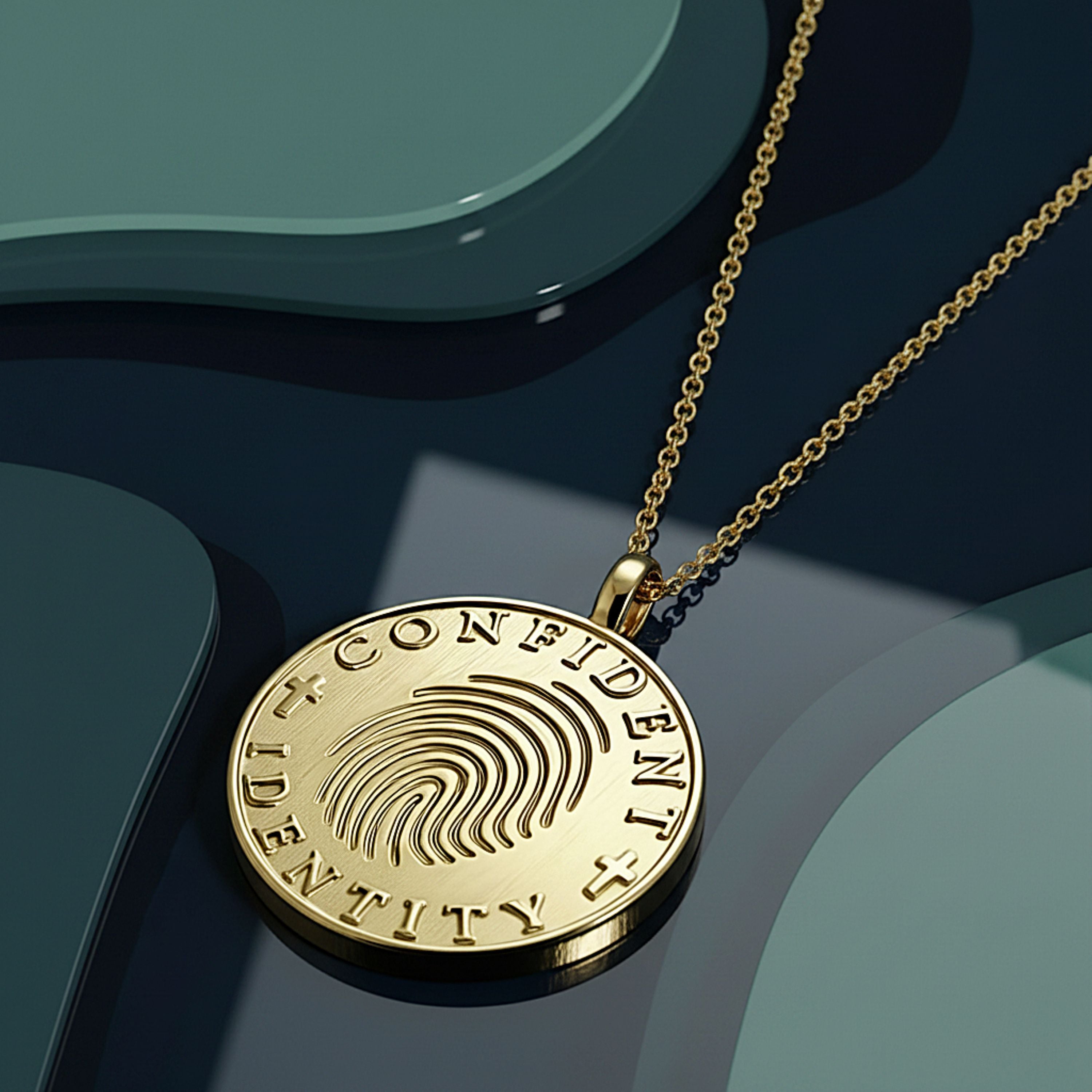 Confident Identity Gold Coin Necklace