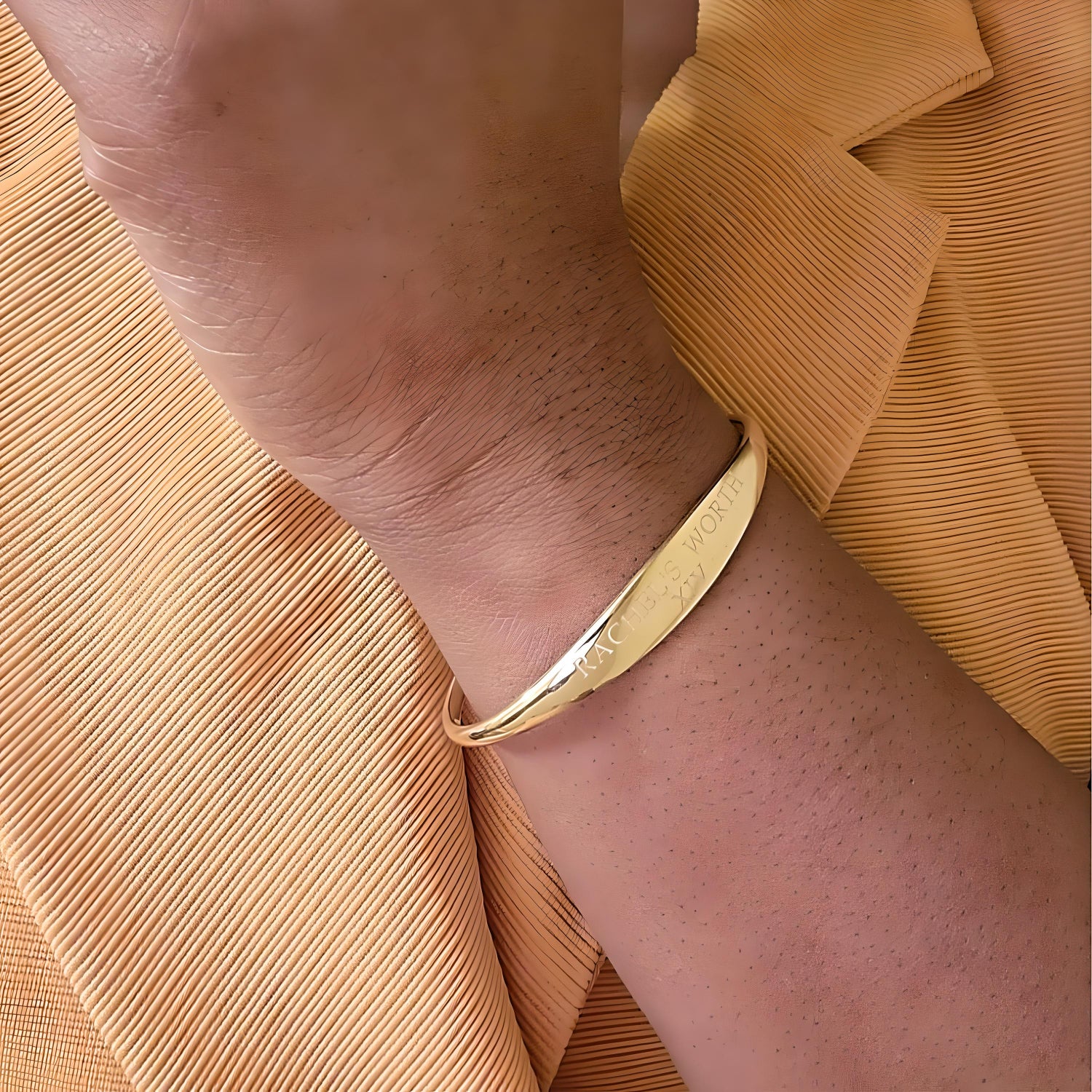 14K Gold XIV Rachel's Worth Cuff Bracelet Display