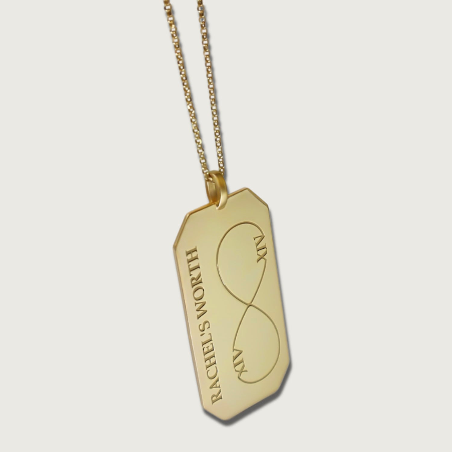 14K Yellow Gold Rachel's Worth Infinity Pendant Necklace