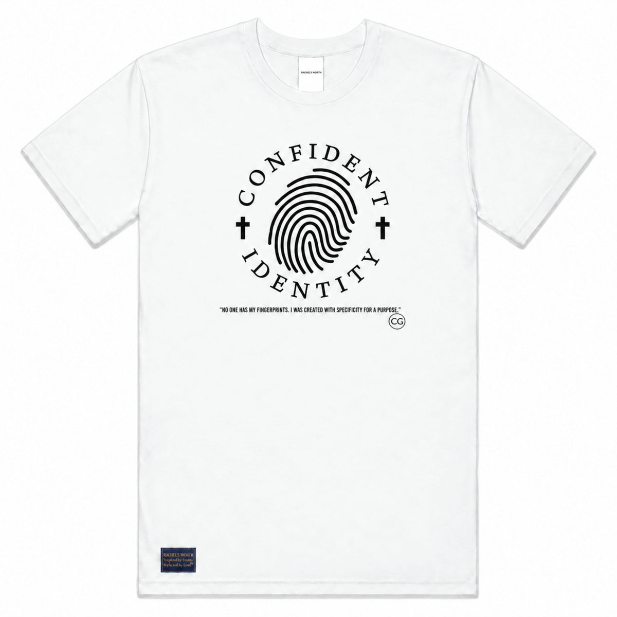 Camiseta de manga corta con cruz de identidad segura