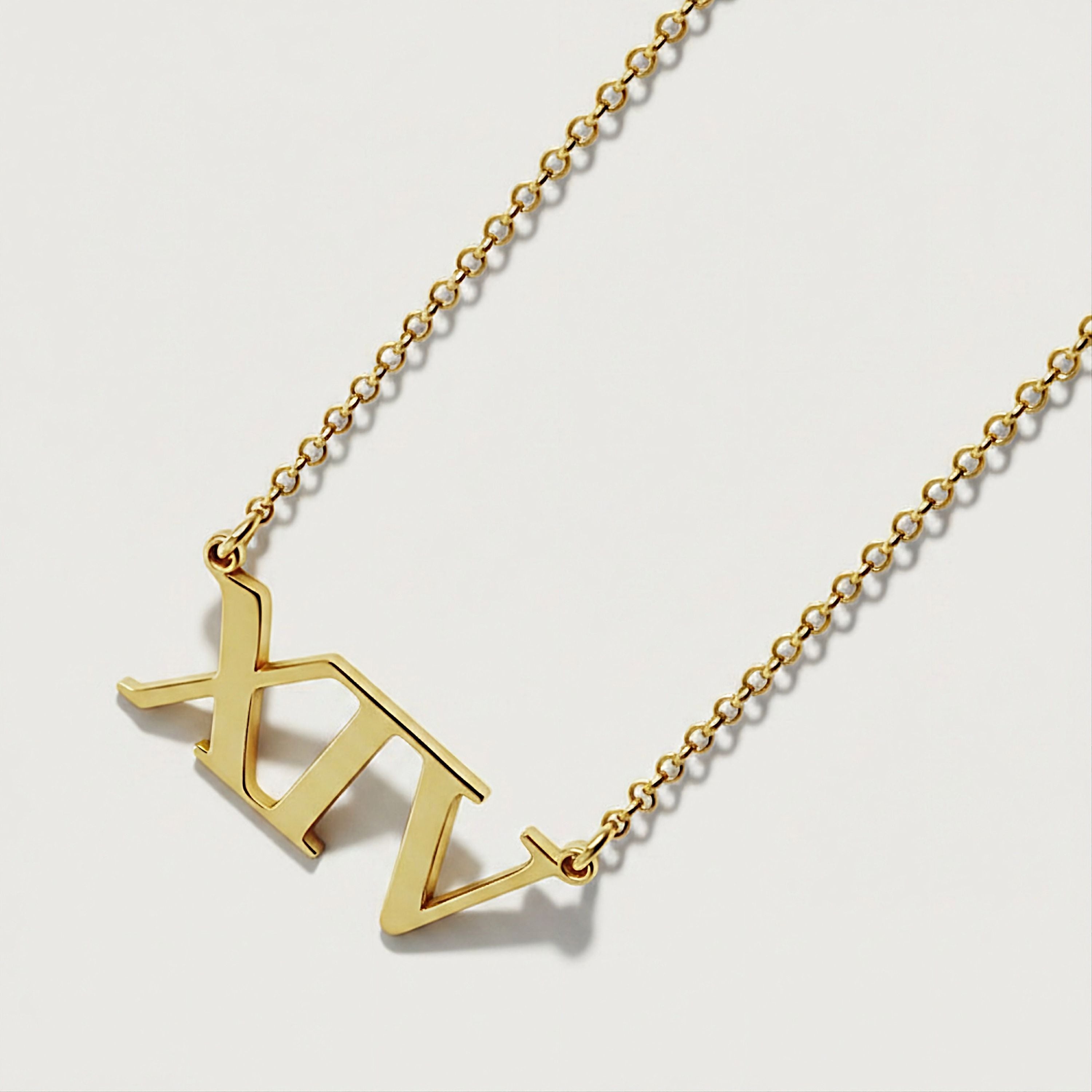 XIV (14) Gold Necklace