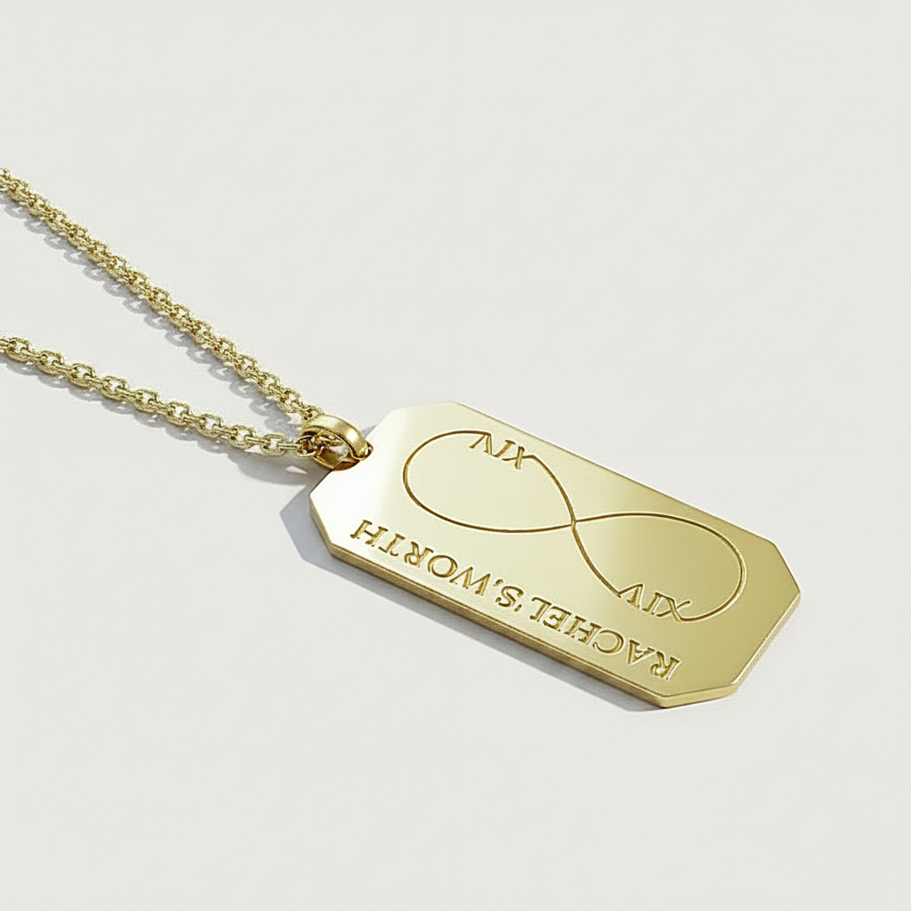 Collar con colgante de oro infinito