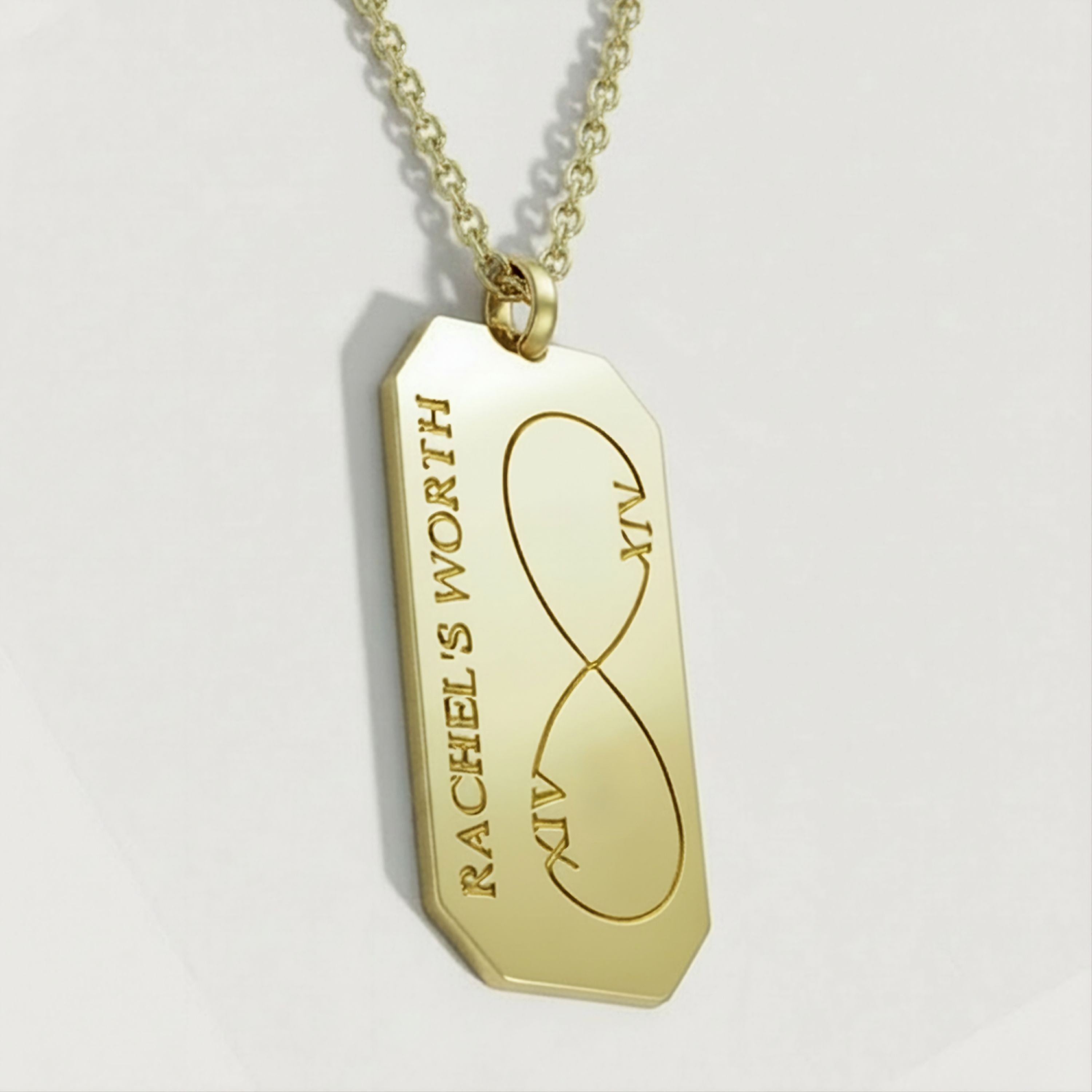 Infinity Gold Necklace with Pendant