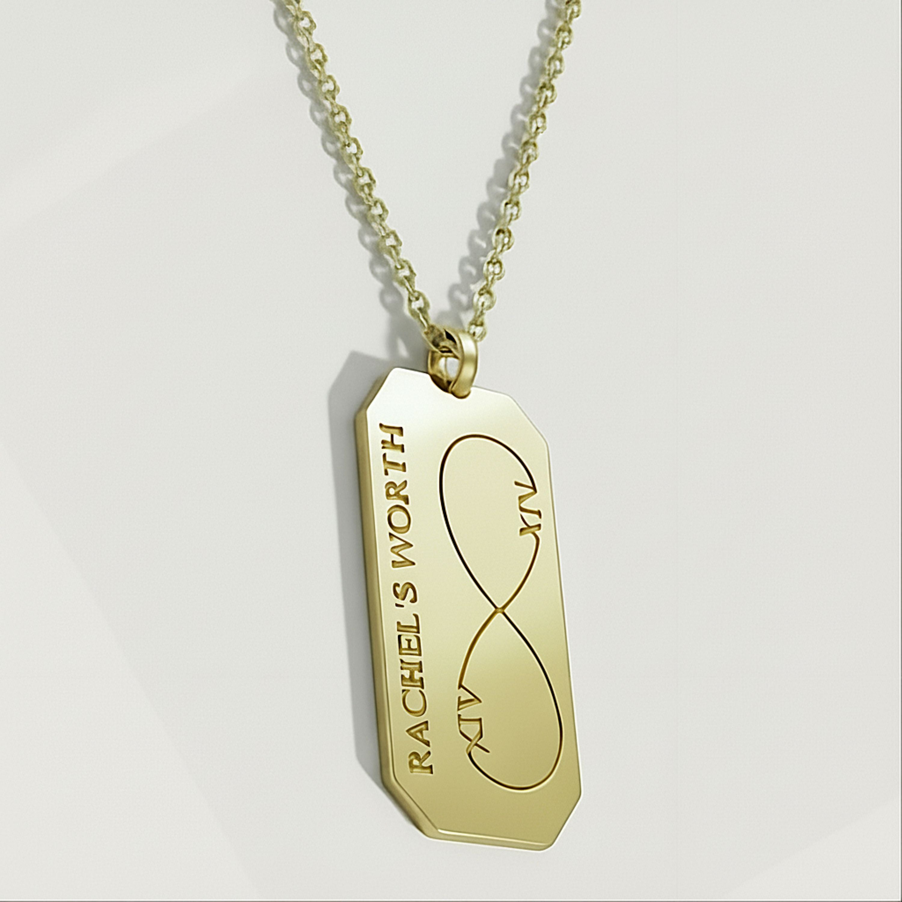 Collar con colgante de oro infinito