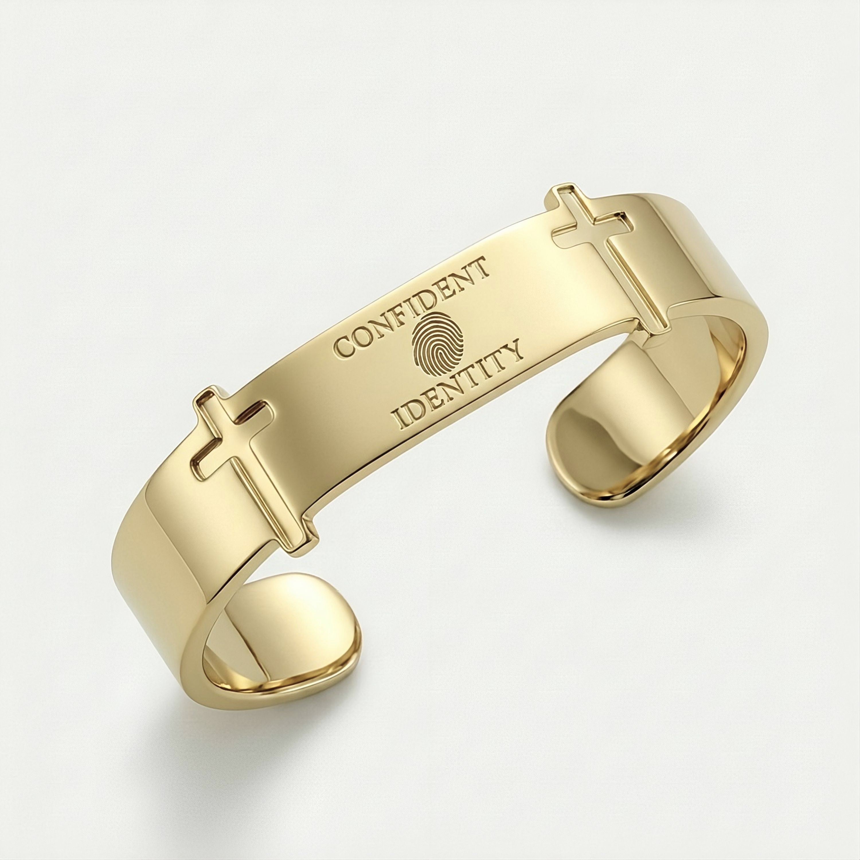Confident Identity Gold Vermeil Cuff Bracelet