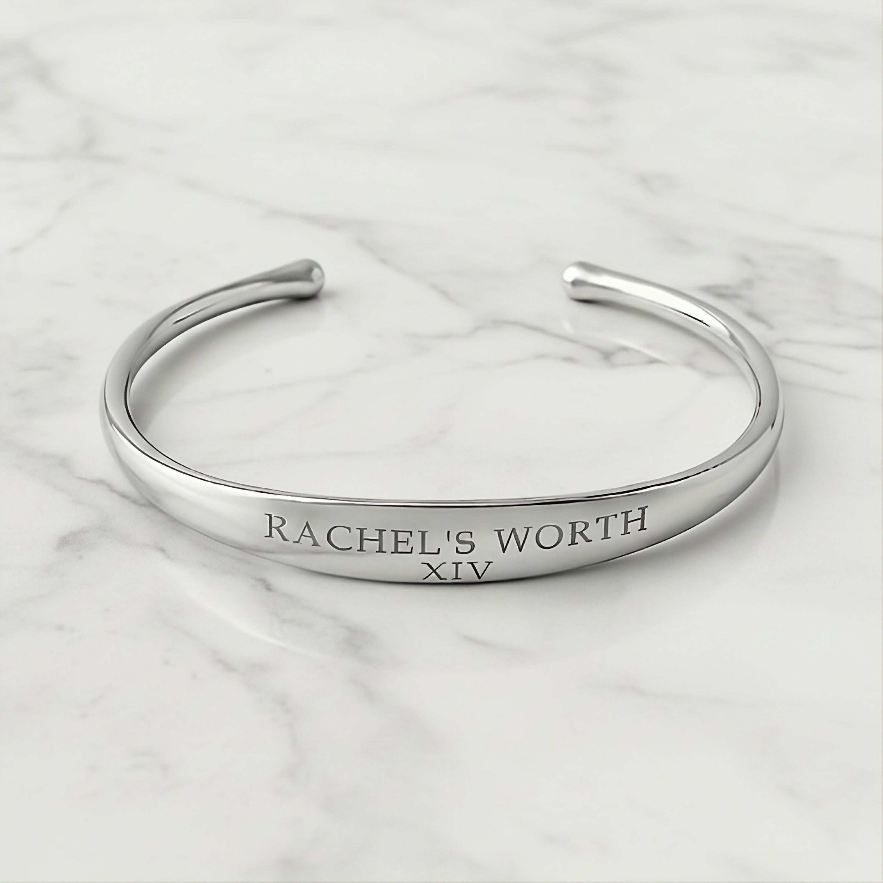 XIV (14) Sterling Silver Cuff Bracelet