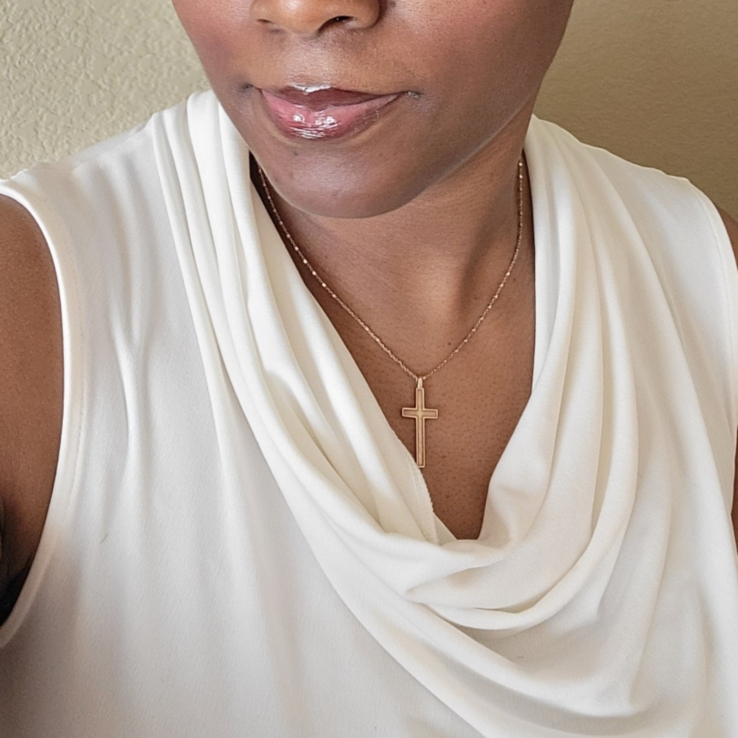 Modeled 18K Rose Gold Rachel's Worth Necklace 