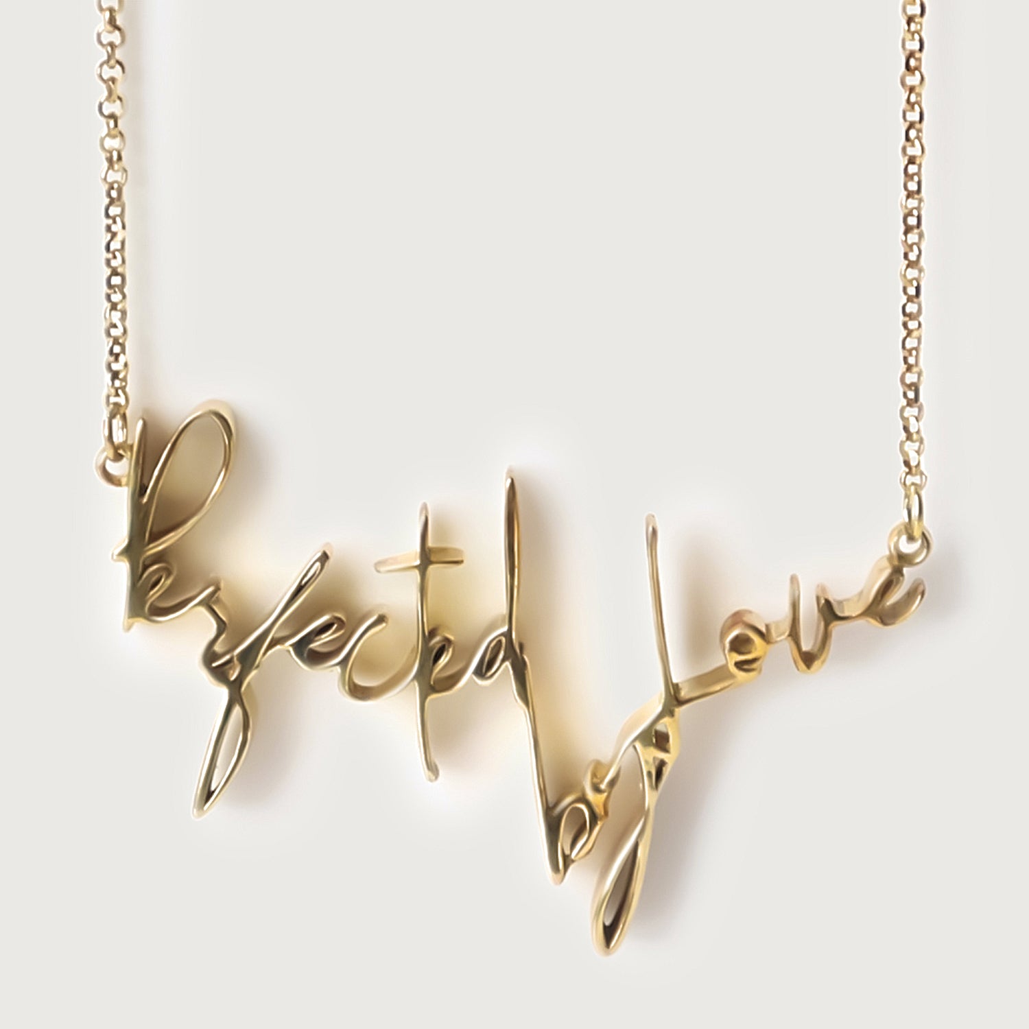 Perfected by Love 18K Gold Rachel's Worth Affirmation Necklace