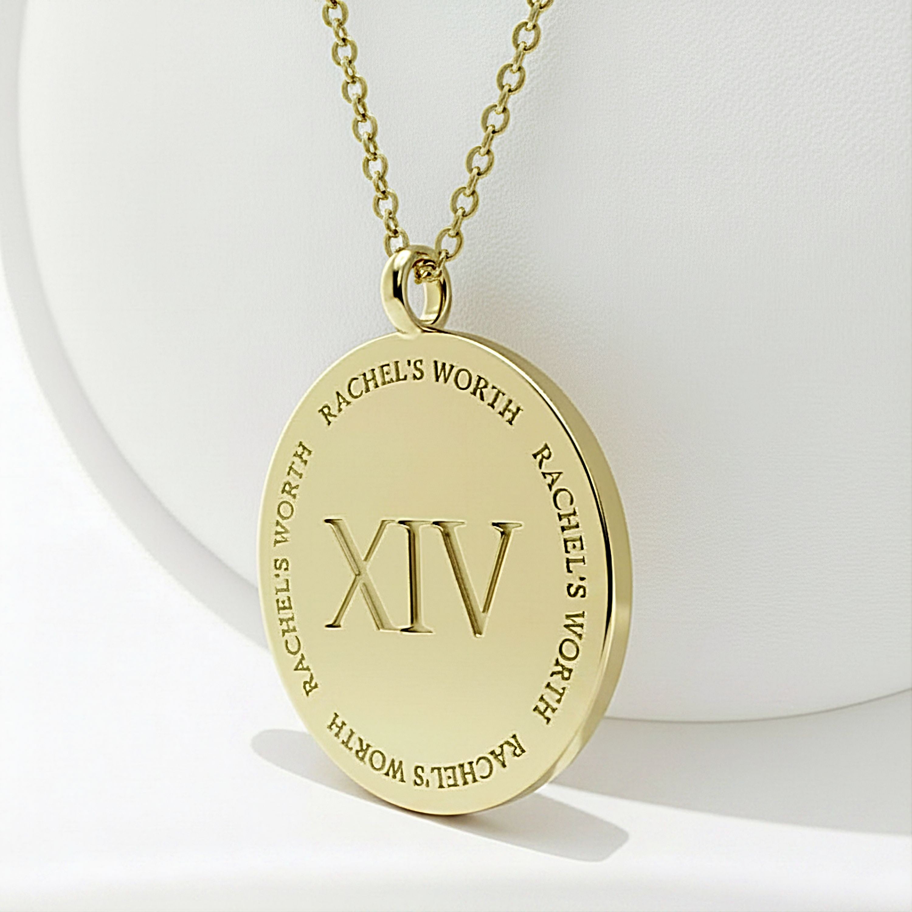 XIV Gold Vermeil Coin Necklace