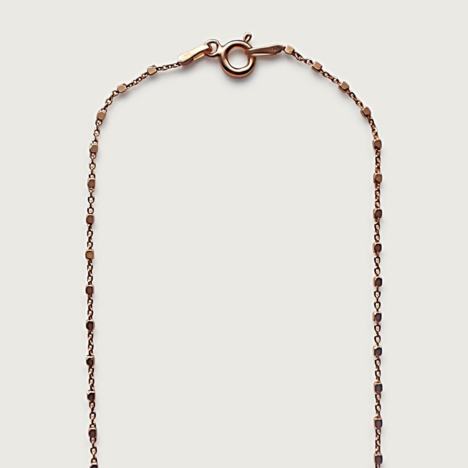 minimalist beaded rose gold chain - rachel's worth