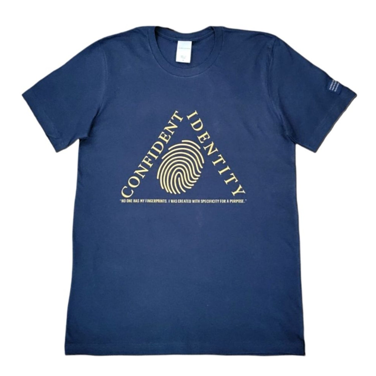 Confident Identity Navy Triangle Short Sleeve Shirt women's