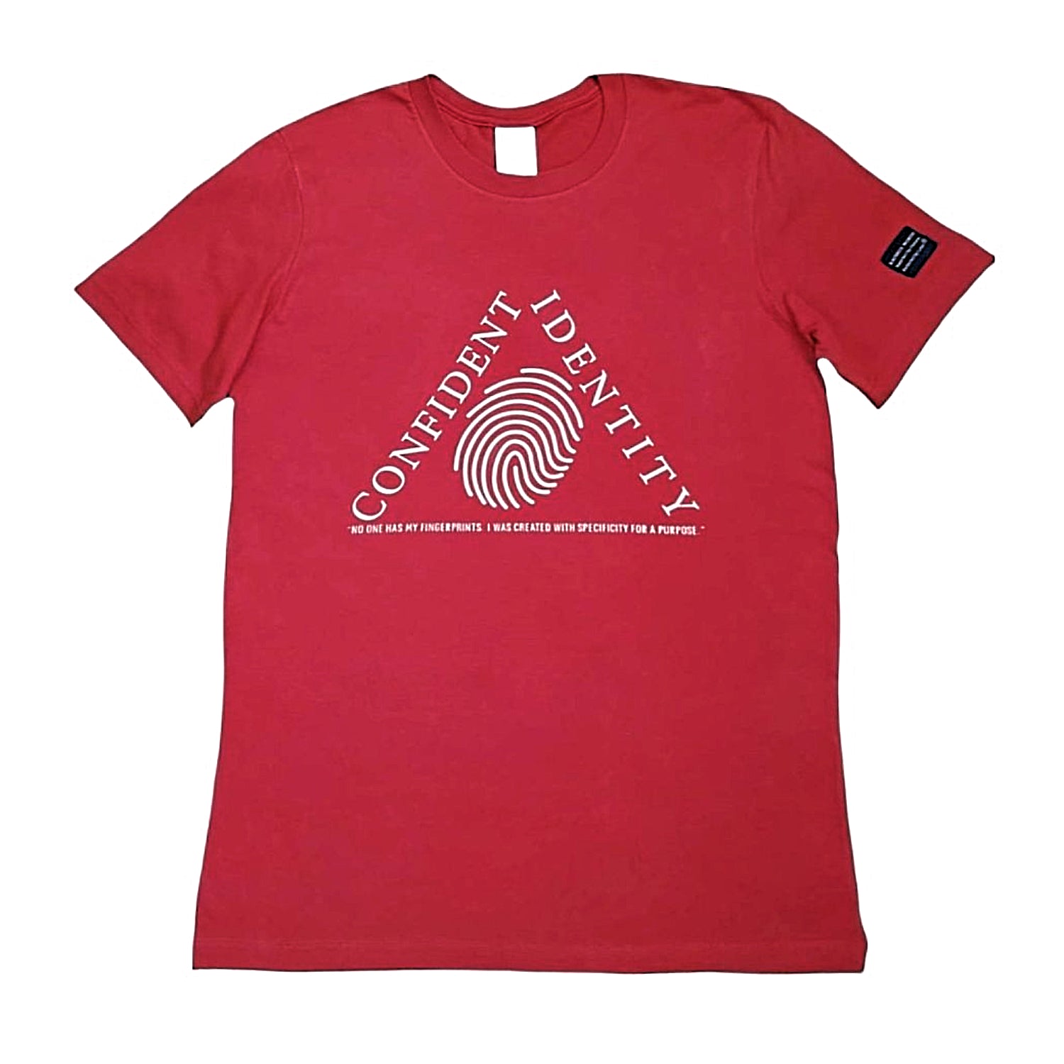 Red Confident Identity Triangle Short Sleeve T-Shirt women's