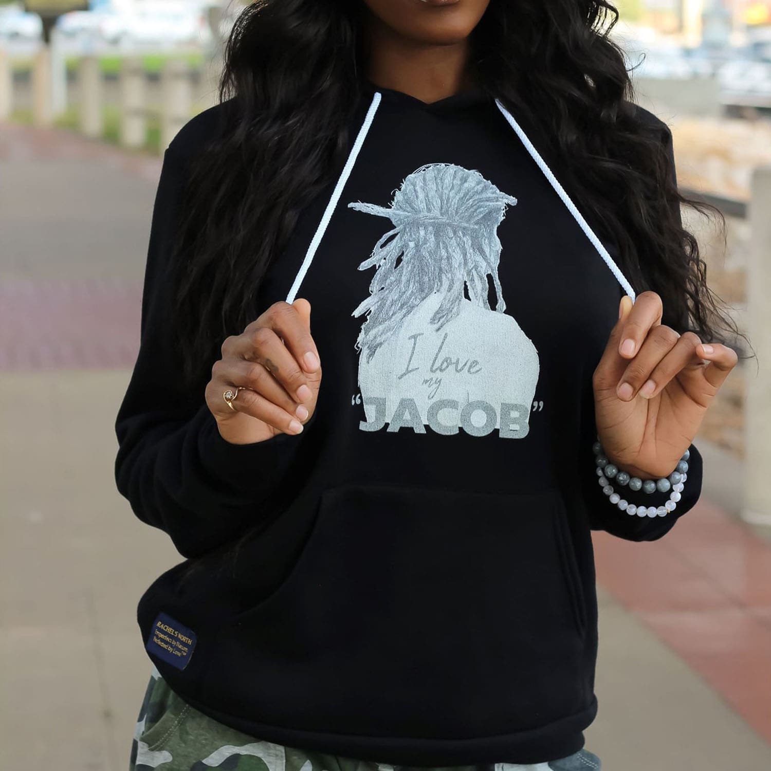 I Love My "Jacob" Dreads Women's Black Hoodie