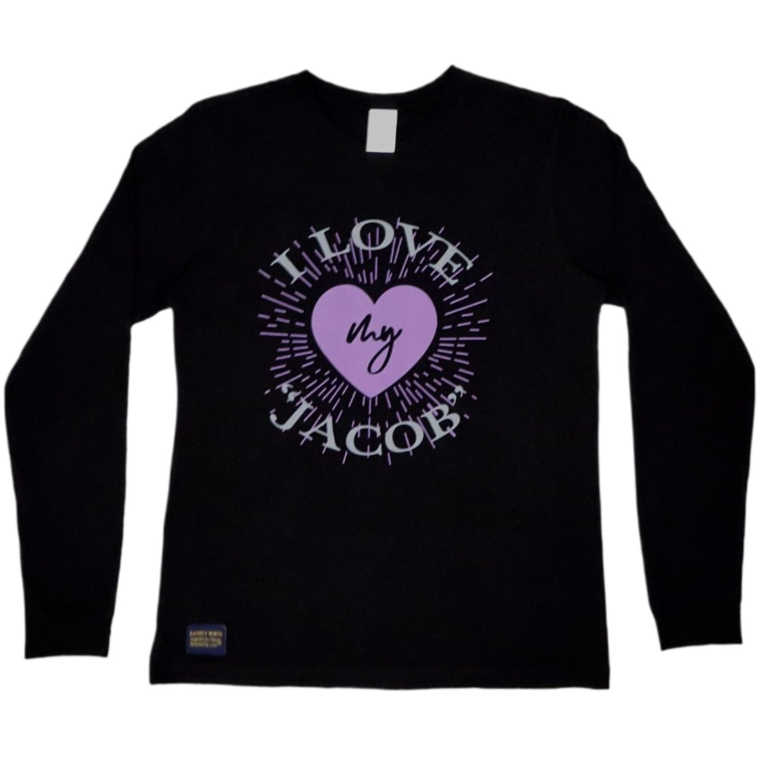 I Love My "Jacob" Sparks Women's Black Long Sleeve Shirt