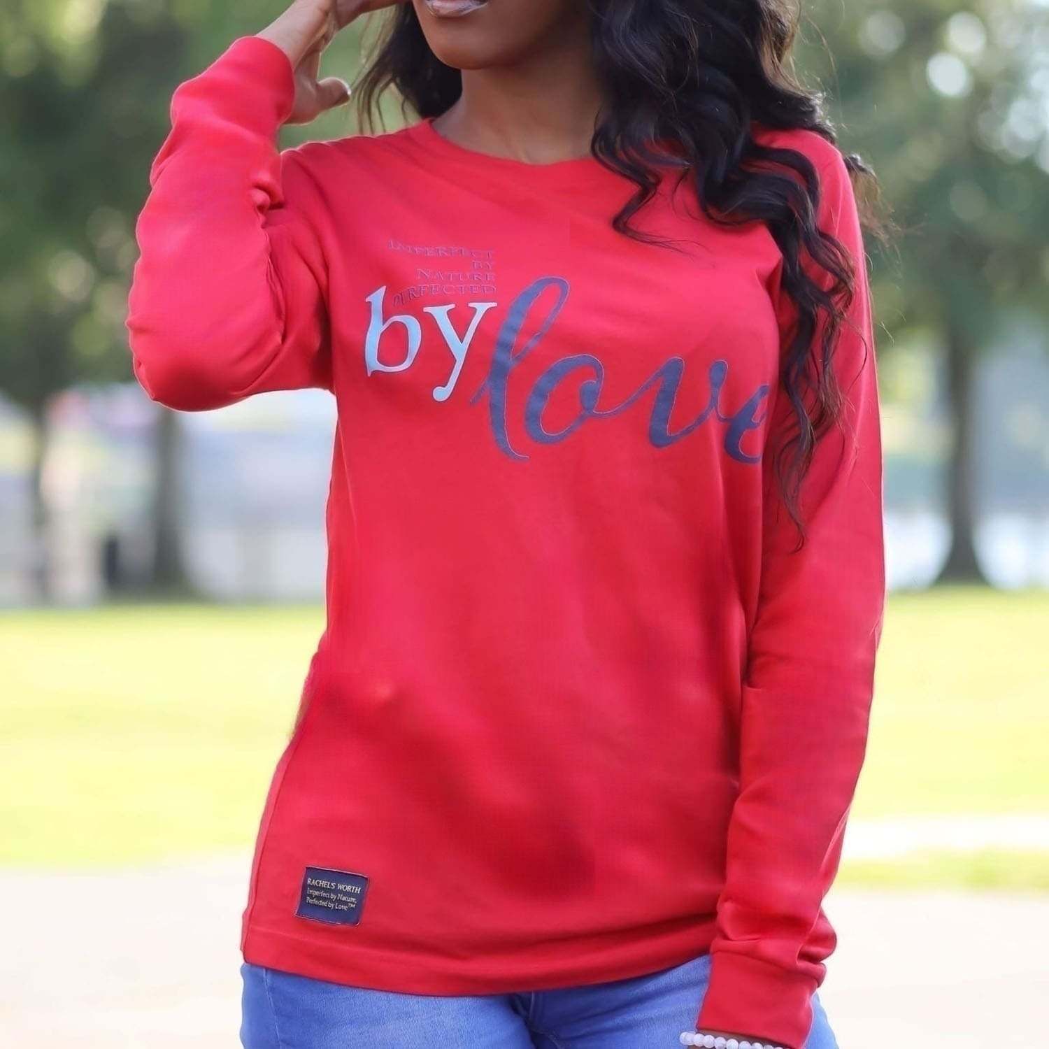 Imperfect by Nature, Perfected by Love Red Long Sleeve T-Shirt