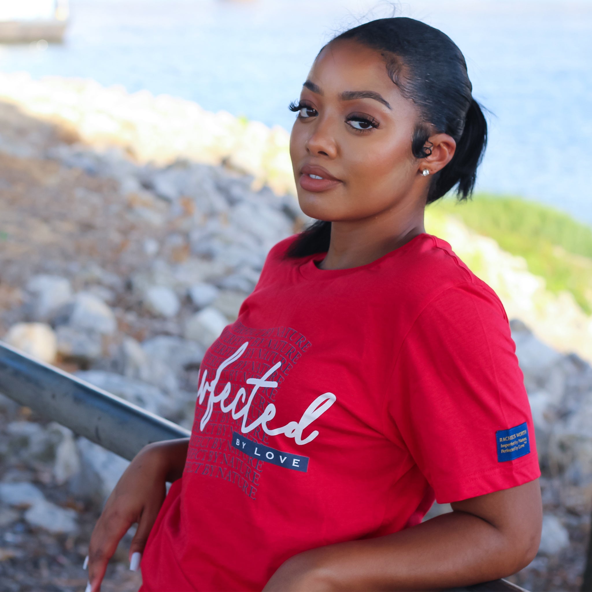 Imperfect by Nature, Perfected By Love Wave Red Short Sleeve T-Shirt