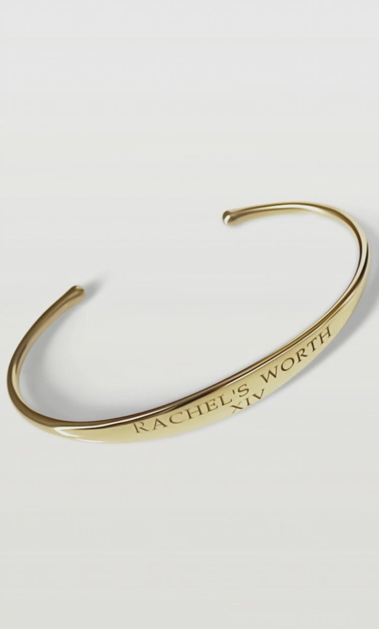 XIV 14k Gold Cuff Bracelet for women