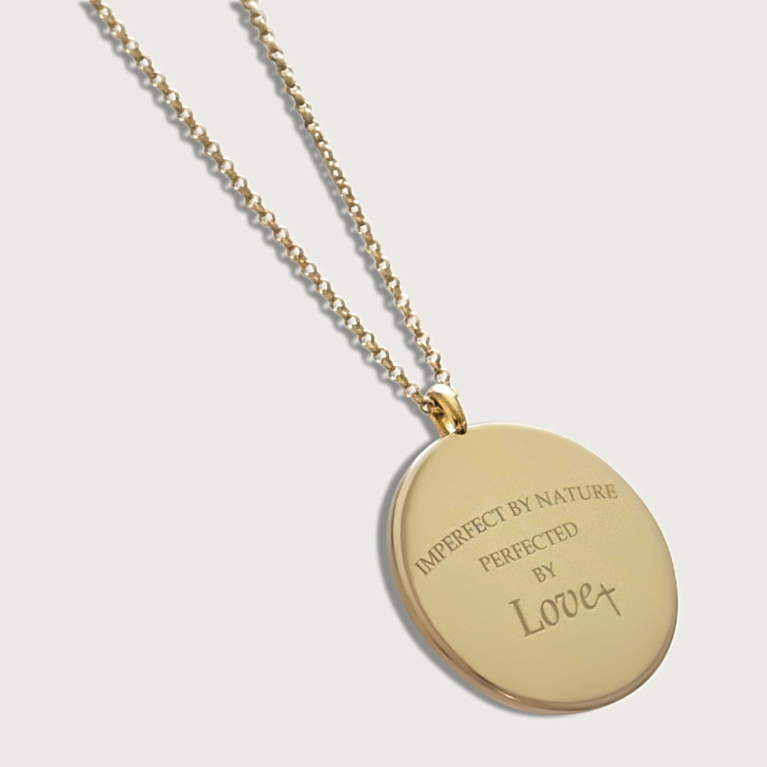 Rachel's Worth Imperfect by Nature Perfected by Love 14k Gold Coin Necklace