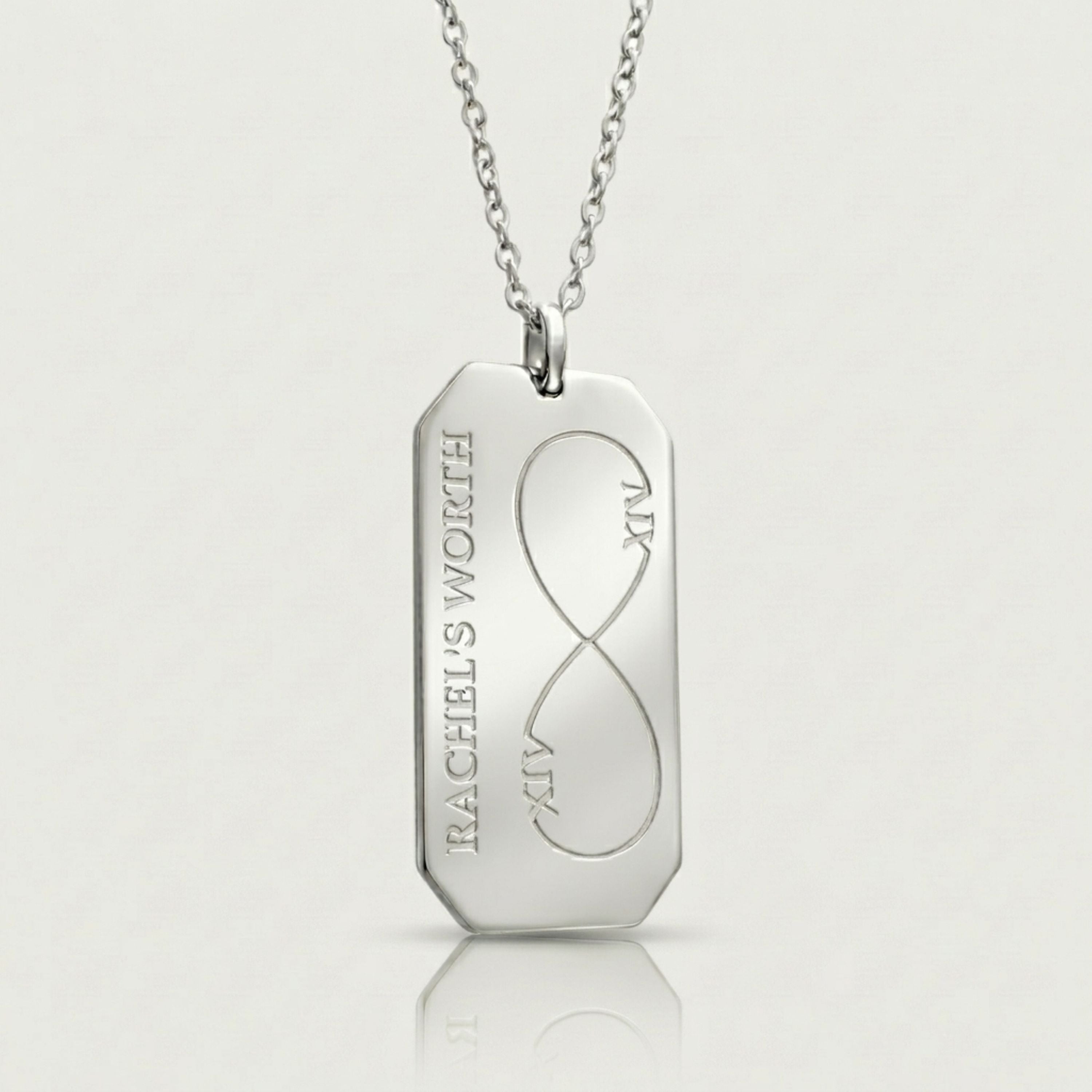 Collar con colgante de infinito en plata de ley