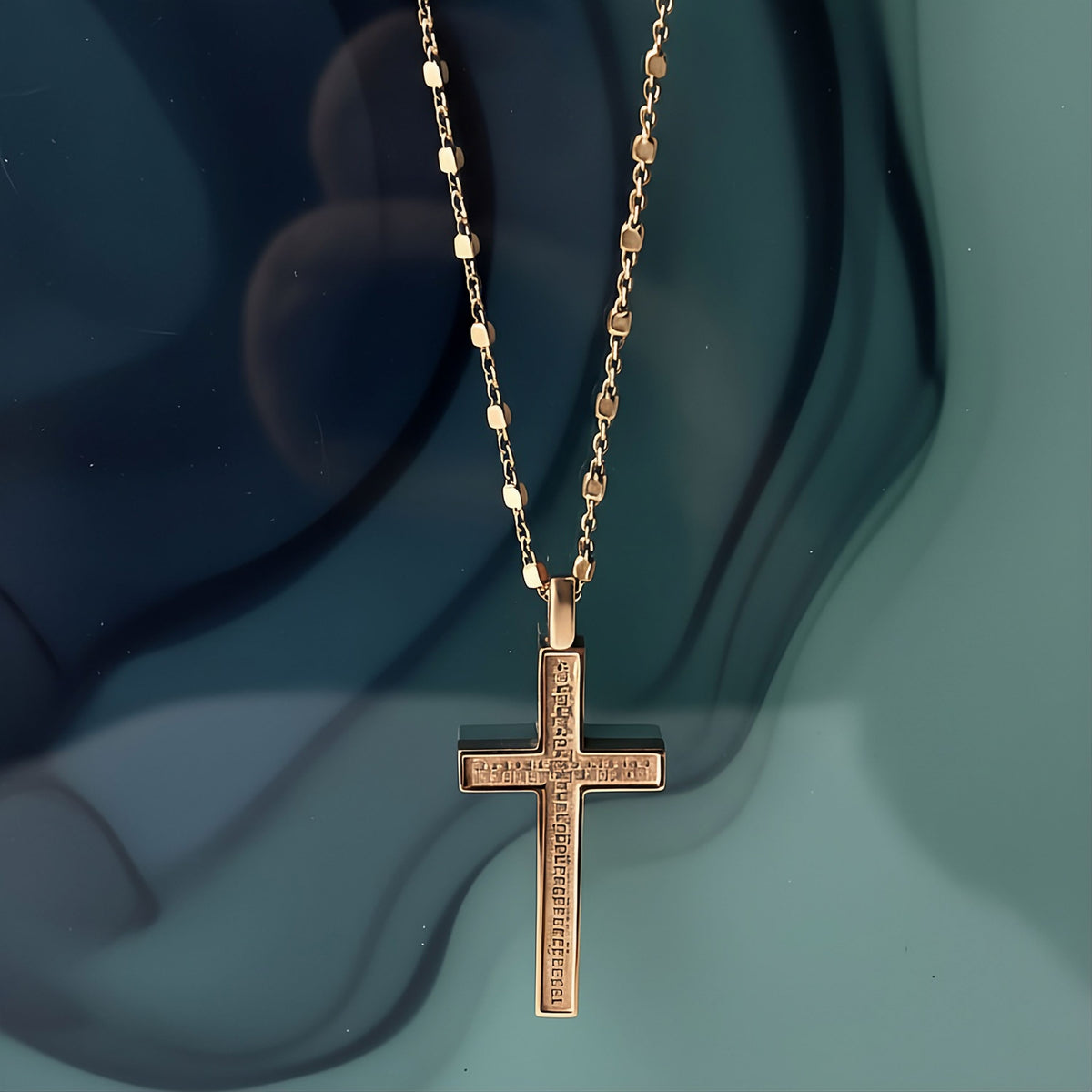 Rachel's Worth 18K Rose Gold Vermeil Cross Necklace inspired by Christ's redeeming love and grace.