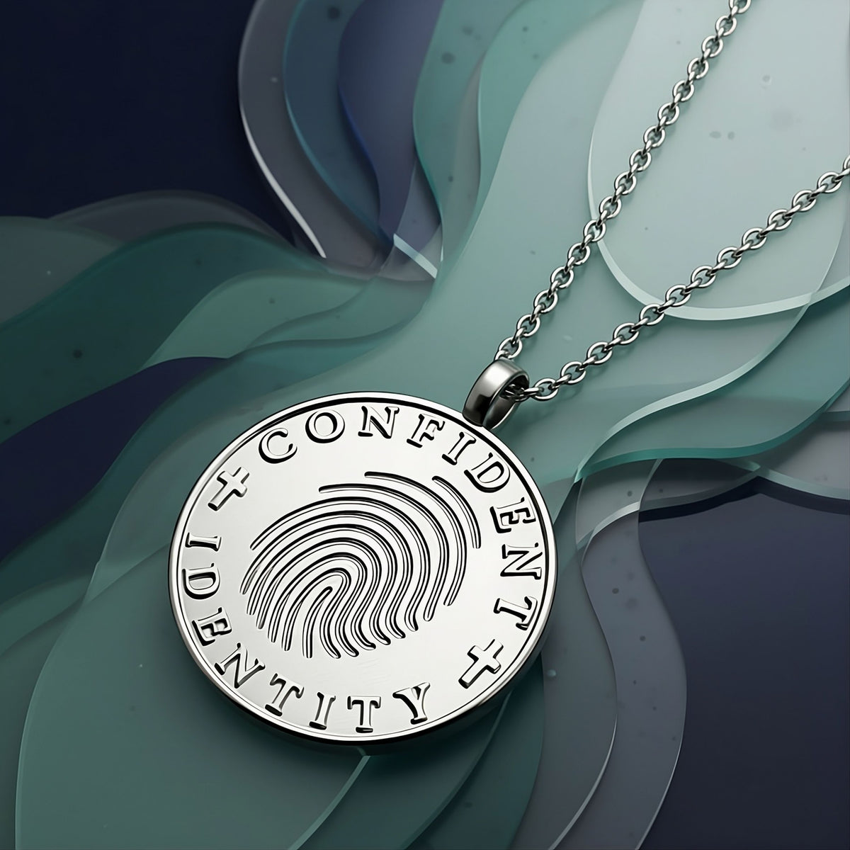 Rachel's Worth Confident Identity Sterling Silver Coin Pendant Necklace inspired by faith, purpose, and identity in Christ.