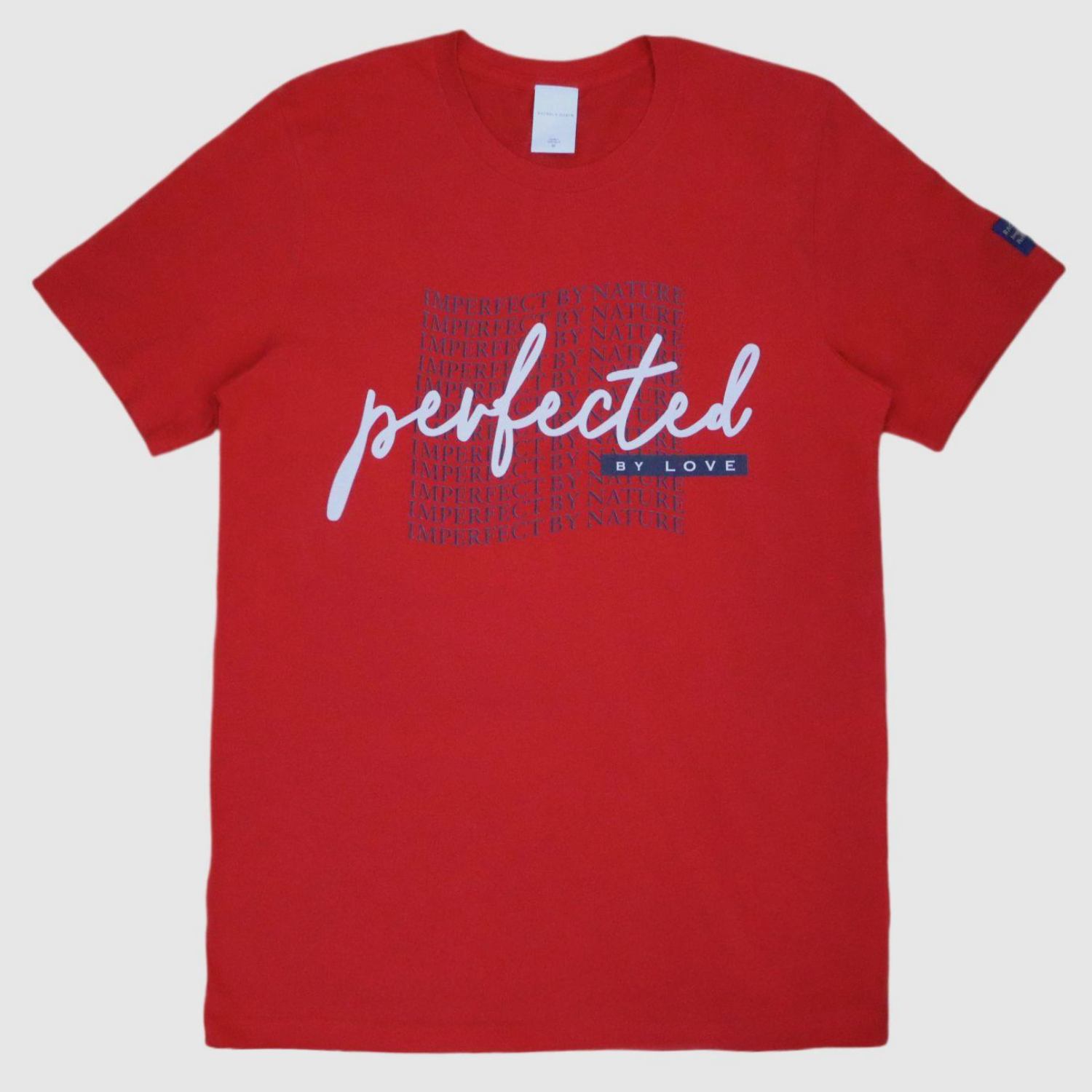 Flat lay of the Rachel's Worth Imperfect by Nature, Perfected by Love Wave Short Sleeve T-Shirt styled for ecommerce.